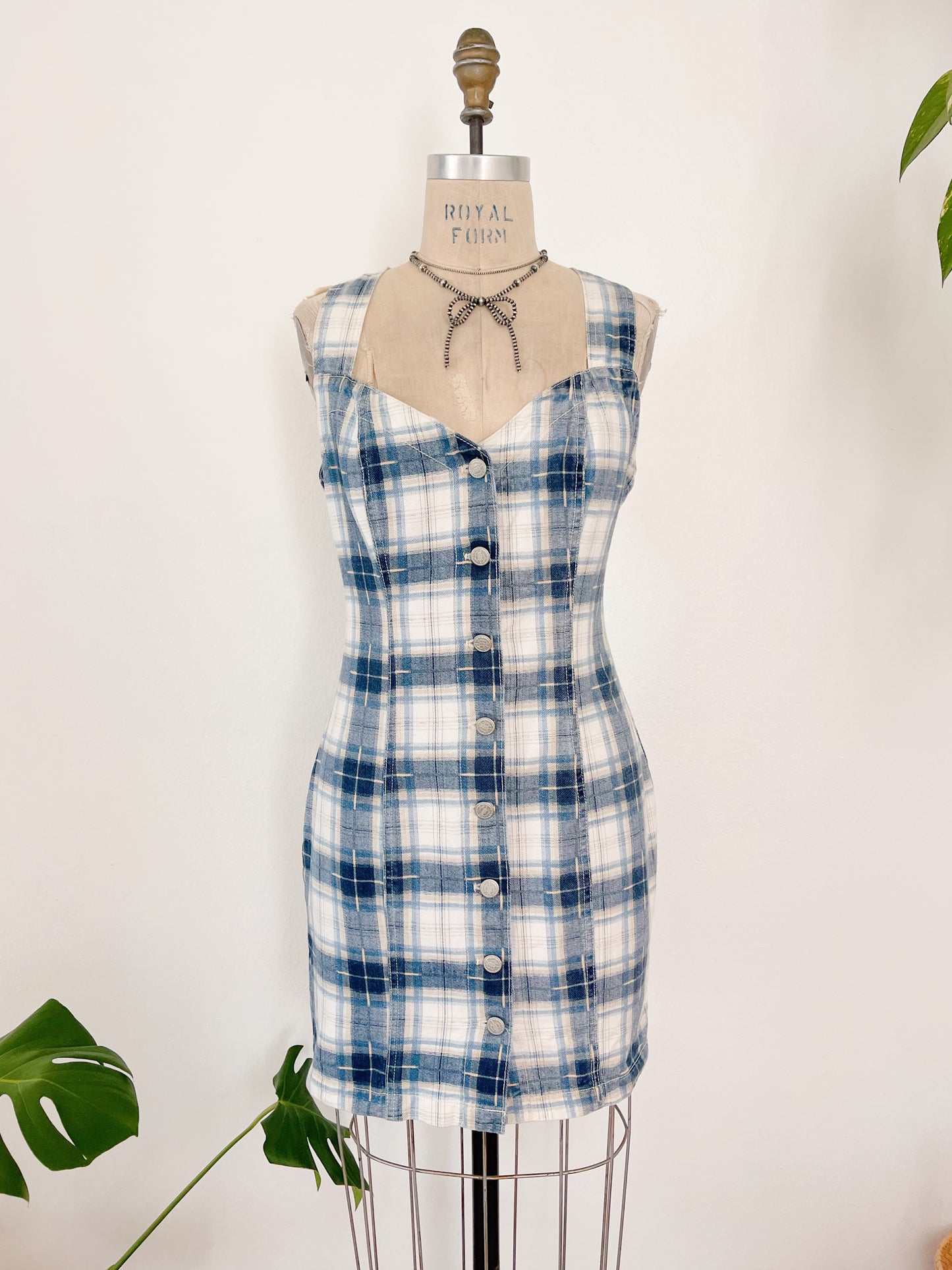 1990’s Cotton Checked Mini Dress