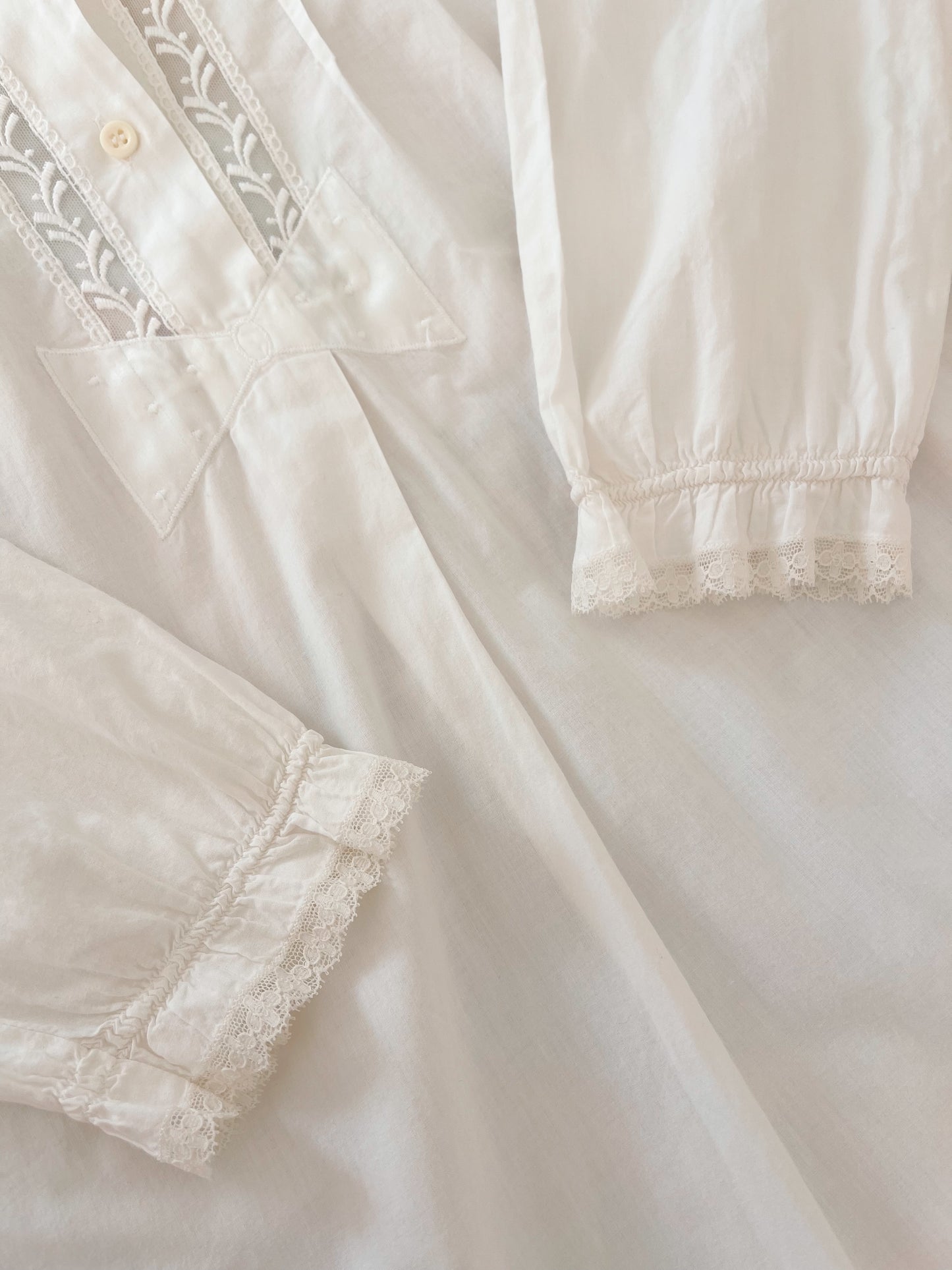 Vintage Cotton Ribbon Long Dress