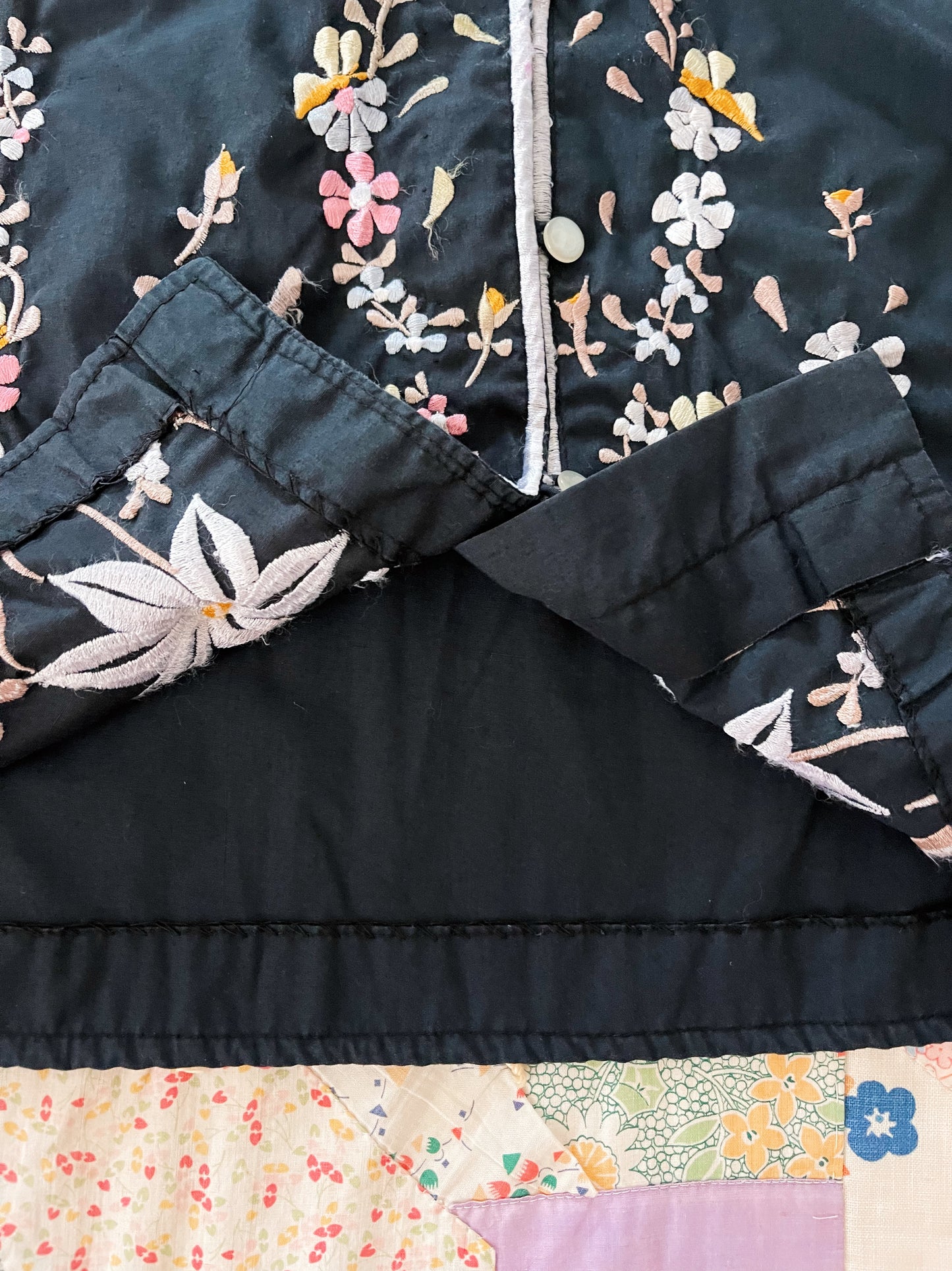 Vintage Embroidered Mandarin Style Jacket