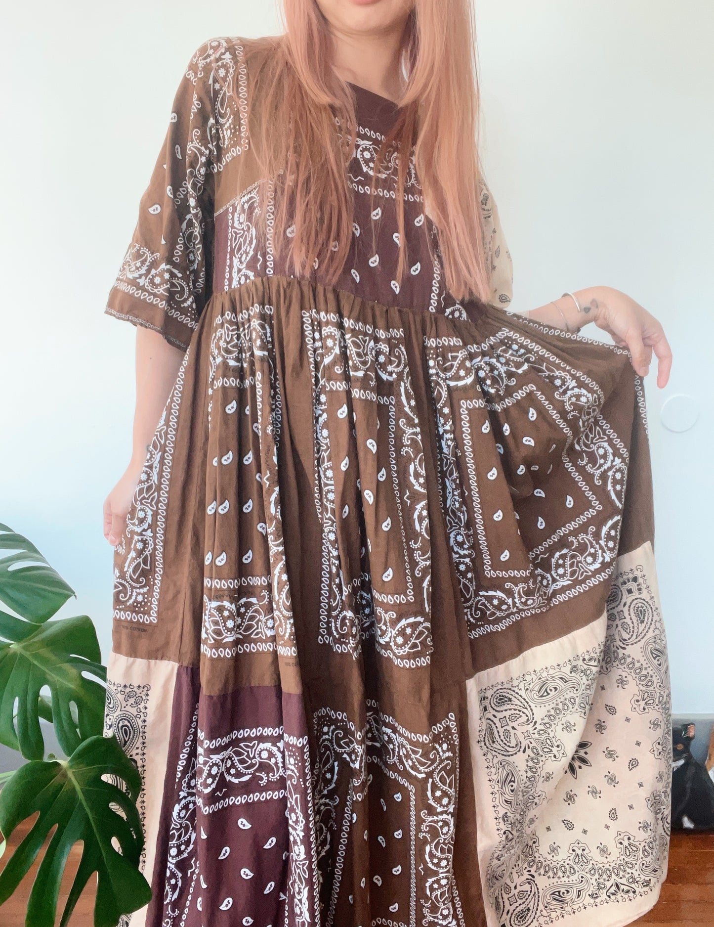 Vintage Bandana Long Dress