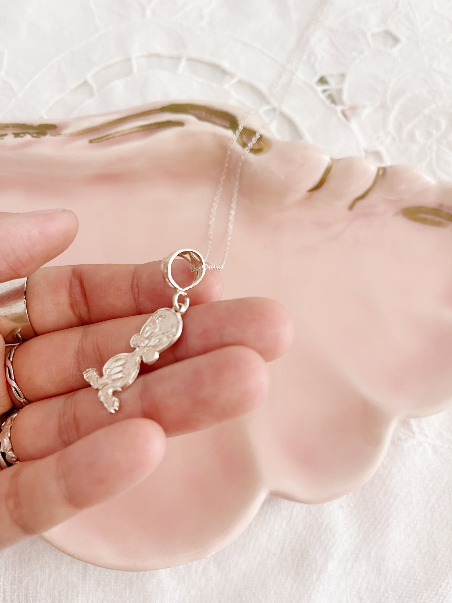 Bootleg Tweety Silver Necklace.