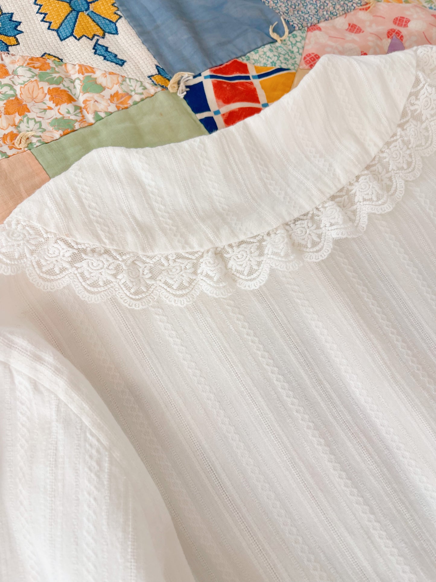 Vintage Cotton Frill Blouse