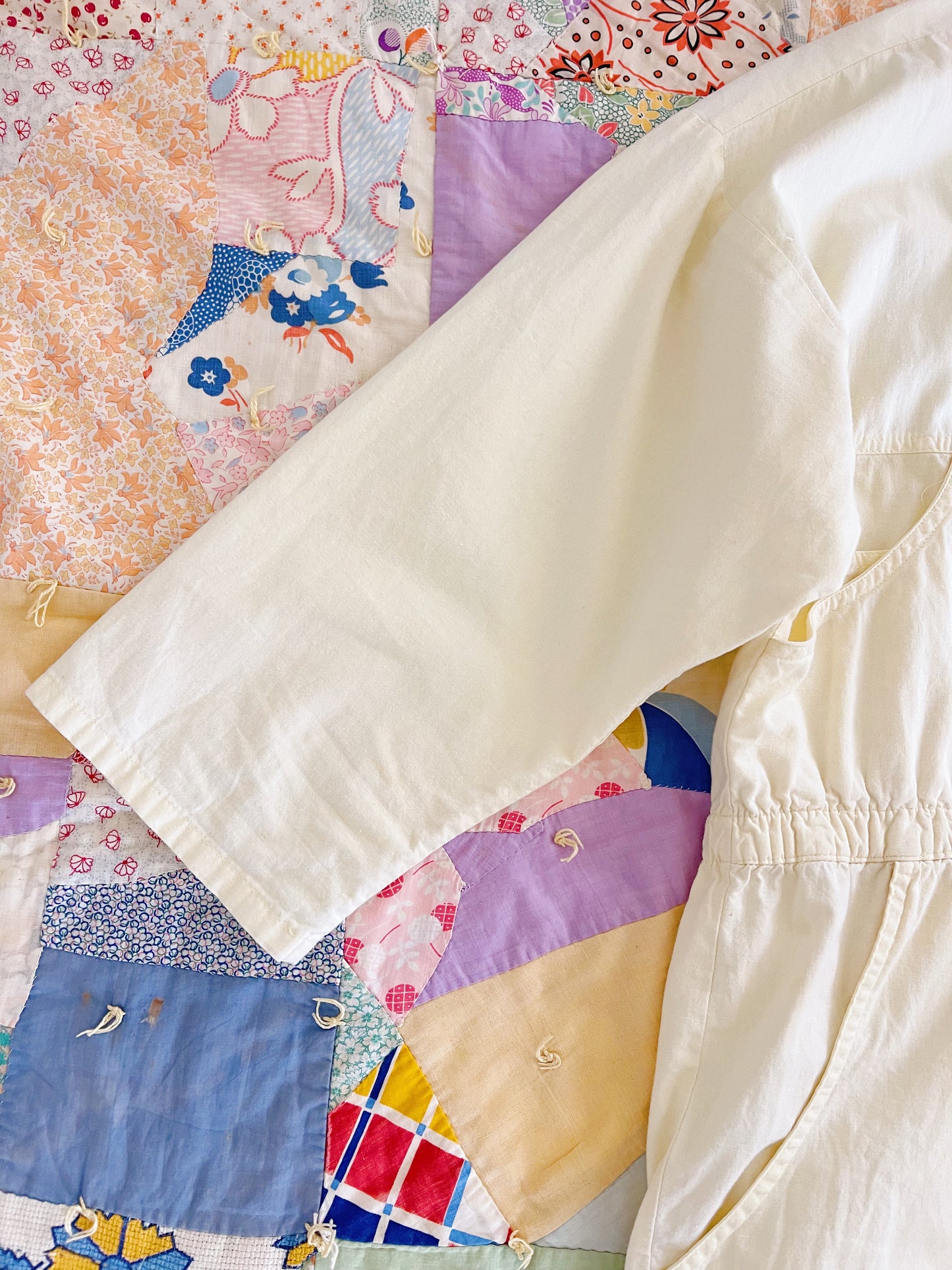1980’s Cream Lemon Color Jumpsuit