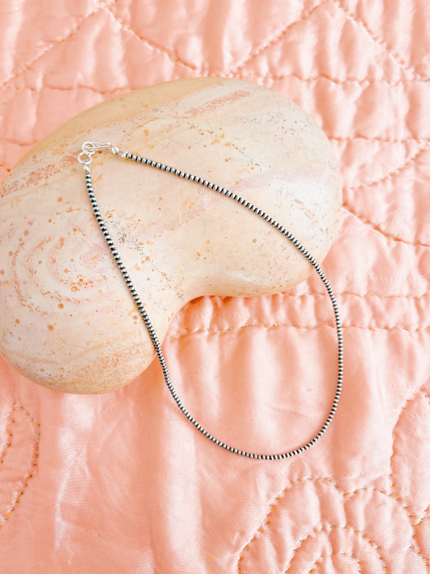 Navajo Micro Pearl Necklace 2mm 14inc.