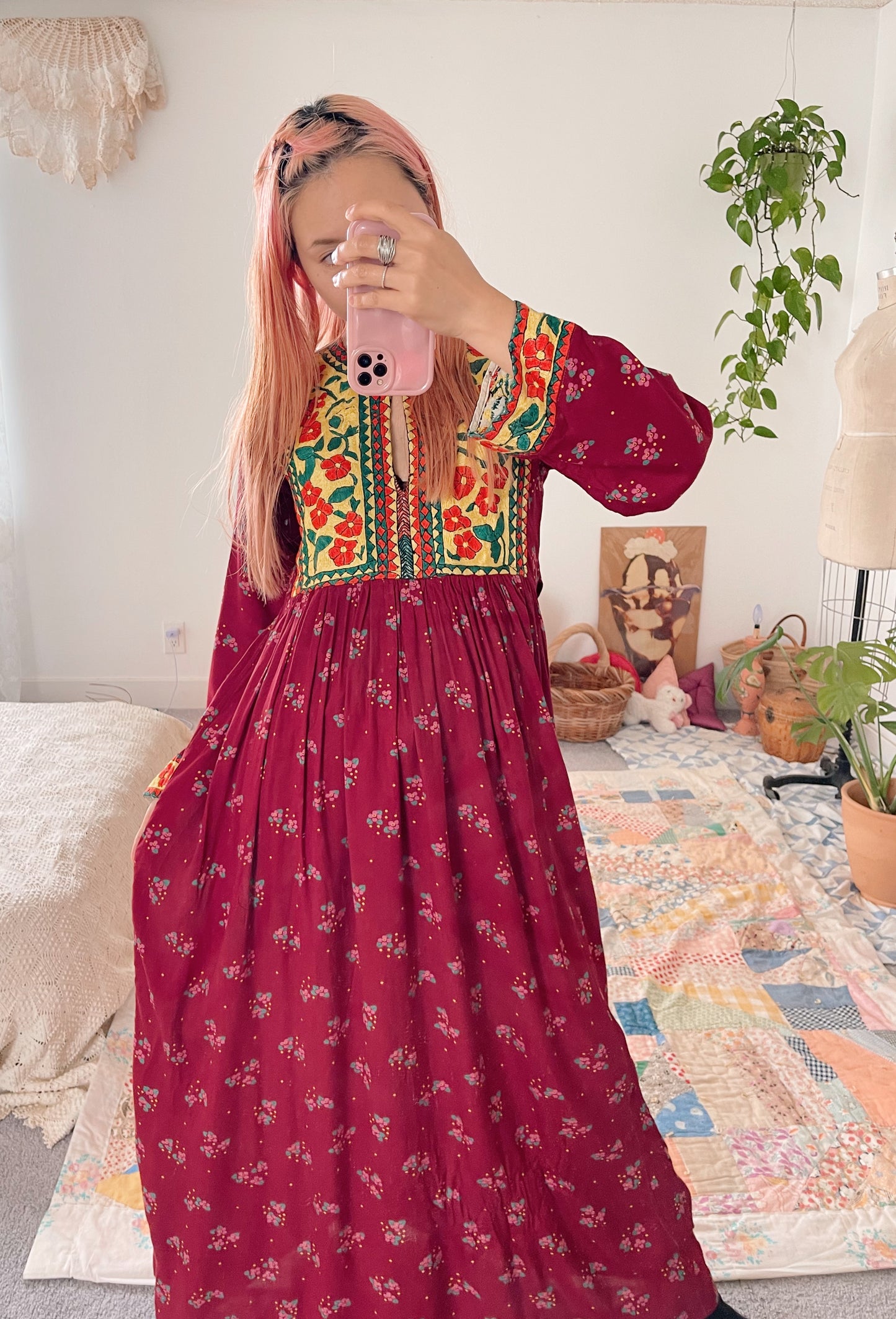 Vintage Afghan Long Dress