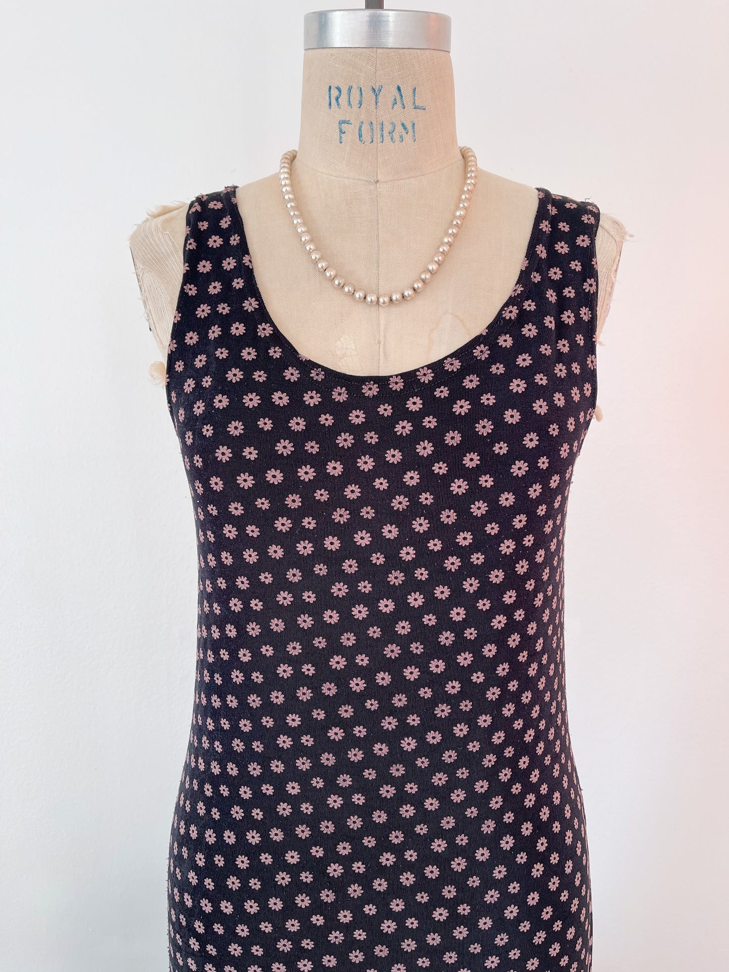 1990s Tiny Flowers Long Dress