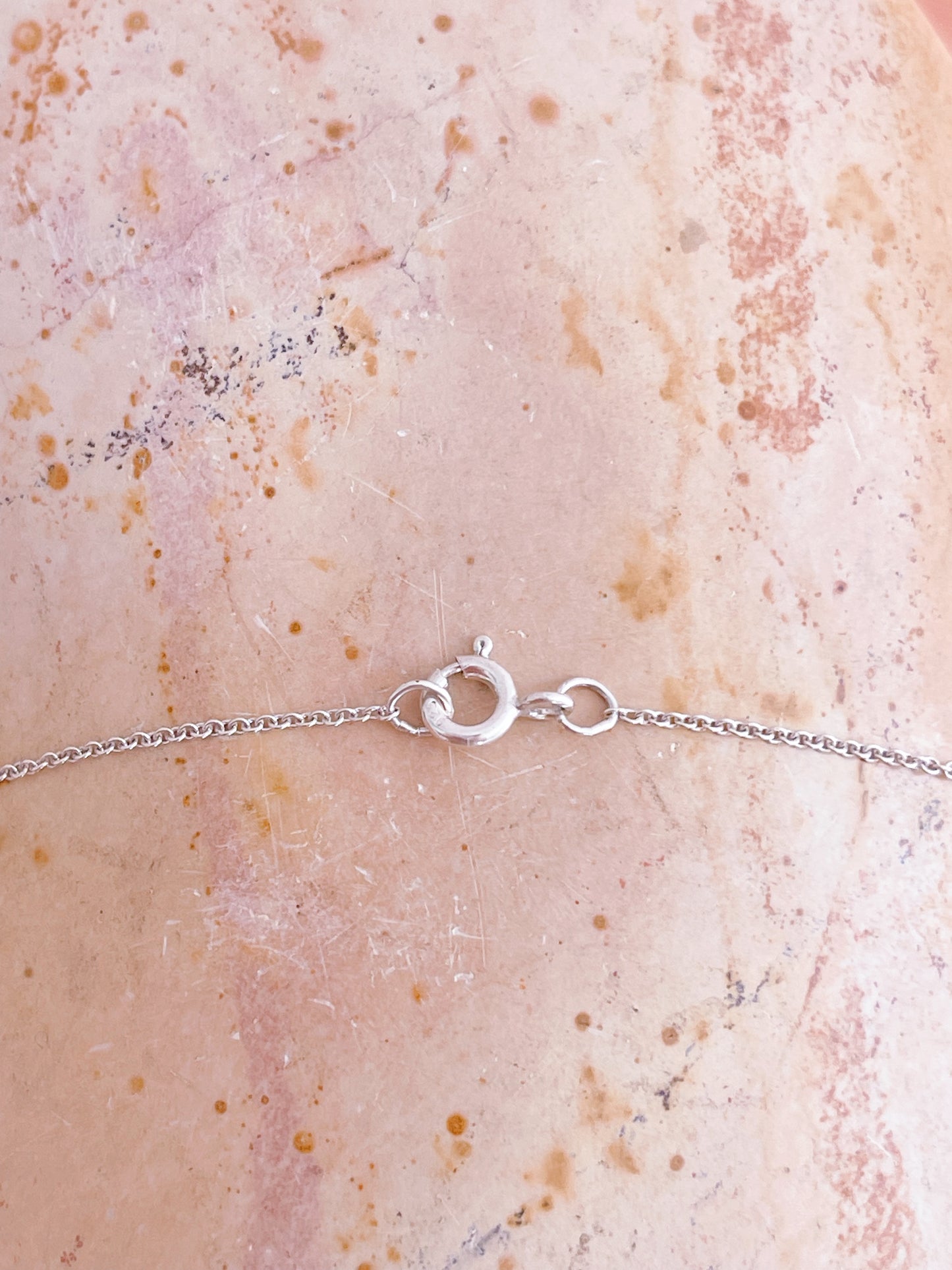 Vintage Ribbon and Heart Silver Necklace