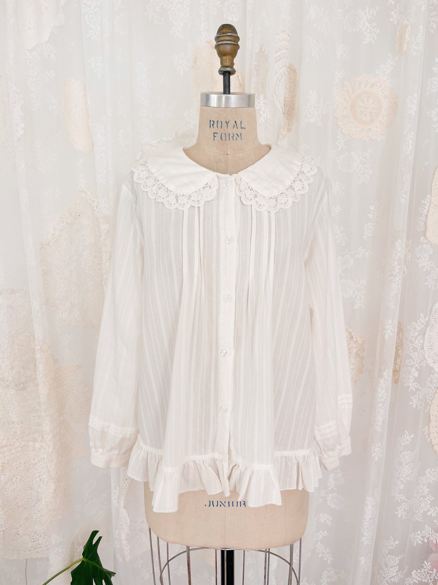 Vintage Cotton Frill Blouse