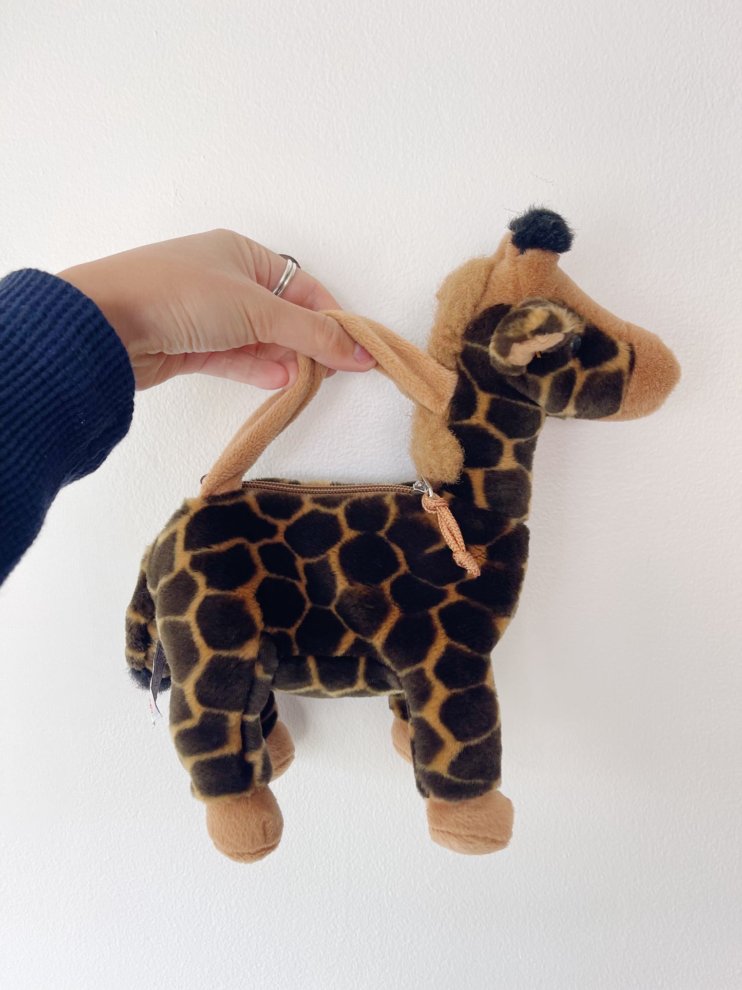 Giraffe Plush Hand Bag Purse