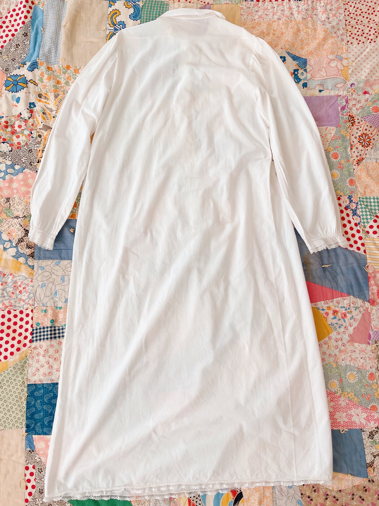 Vintage Cotton Ribbon Long Dress
