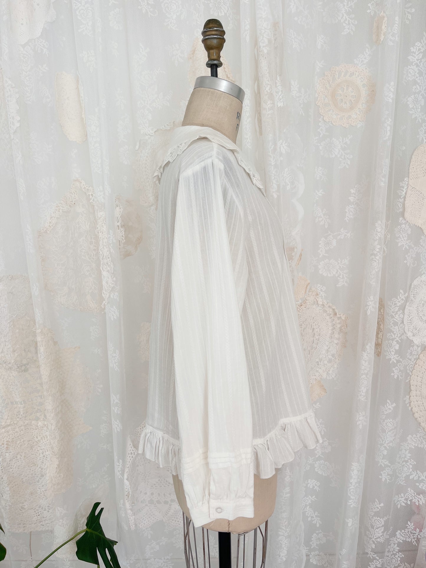 Vintage Cotton Frill Blouse