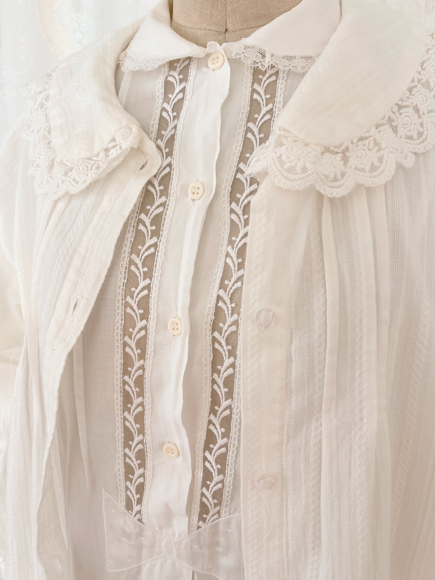 Vintage Cotton Frill Blouse