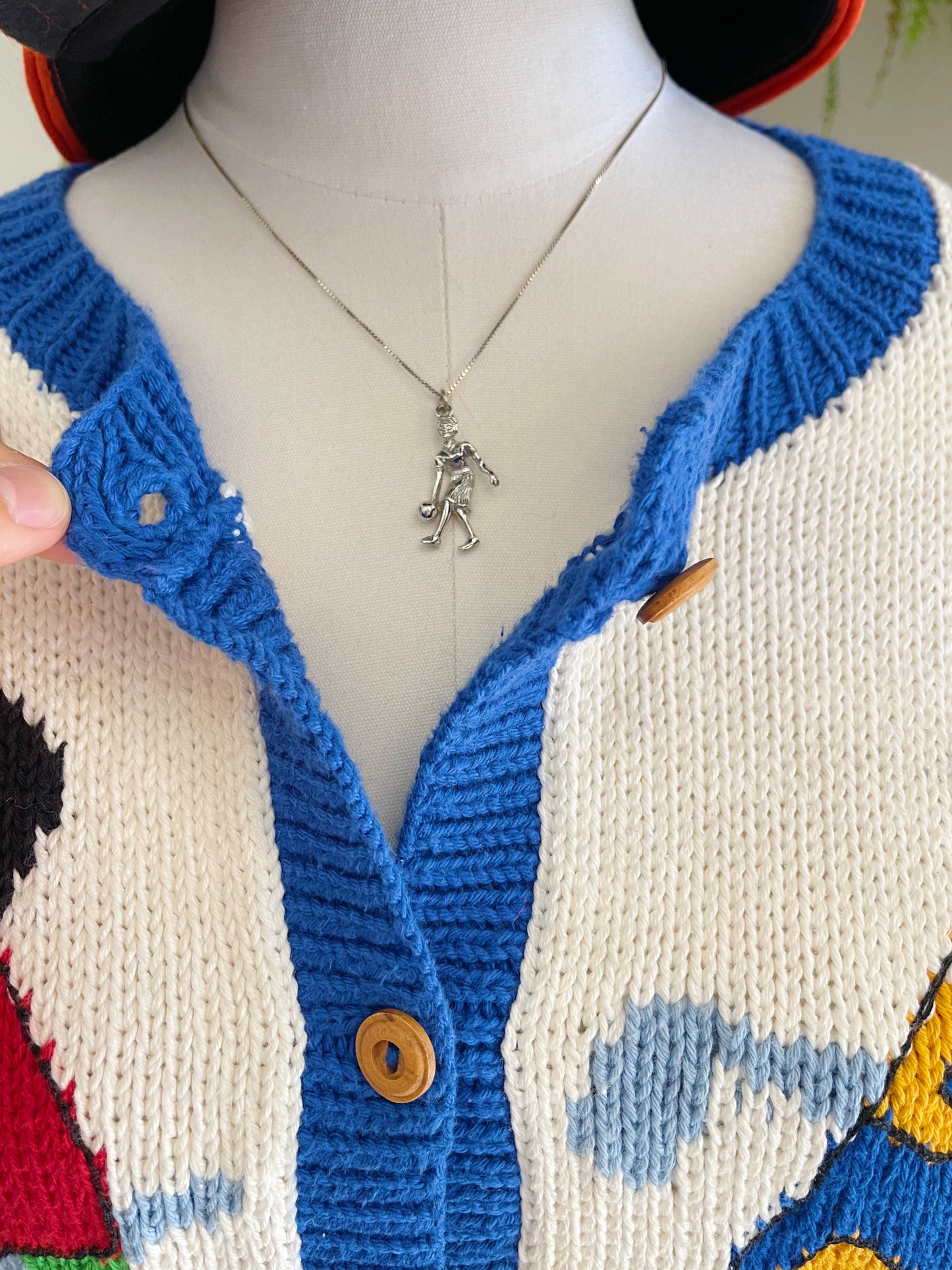 1980’s Ice Hockey Knit Cardigan.