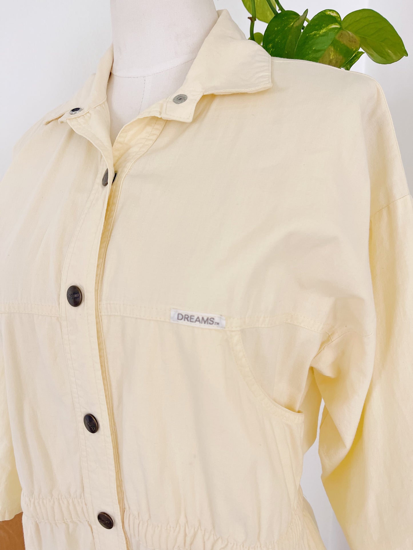 1980’s Cream Lemon Color Jumpsuit