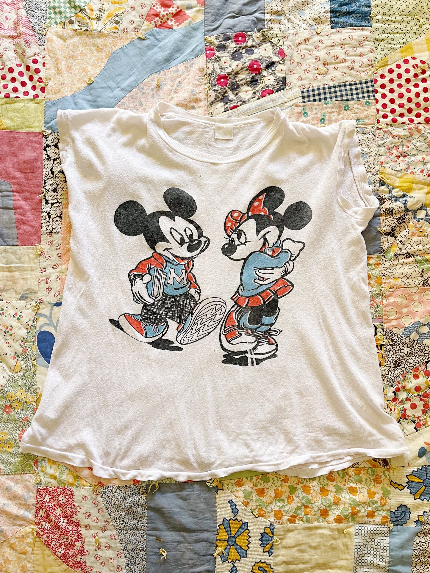 Vintage Sleeveless Mickey and Minnie Tee