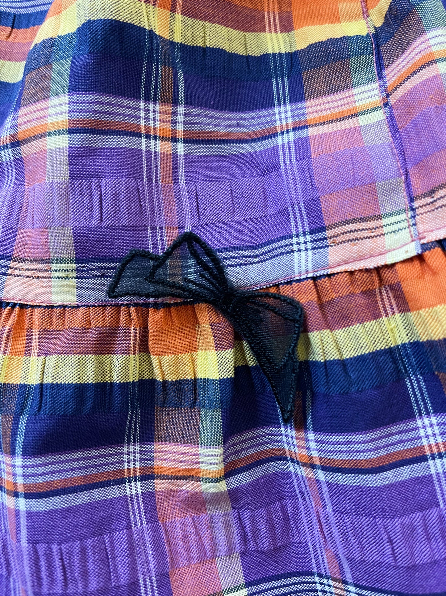 Vintage 1960s Ribbon Parched Apron