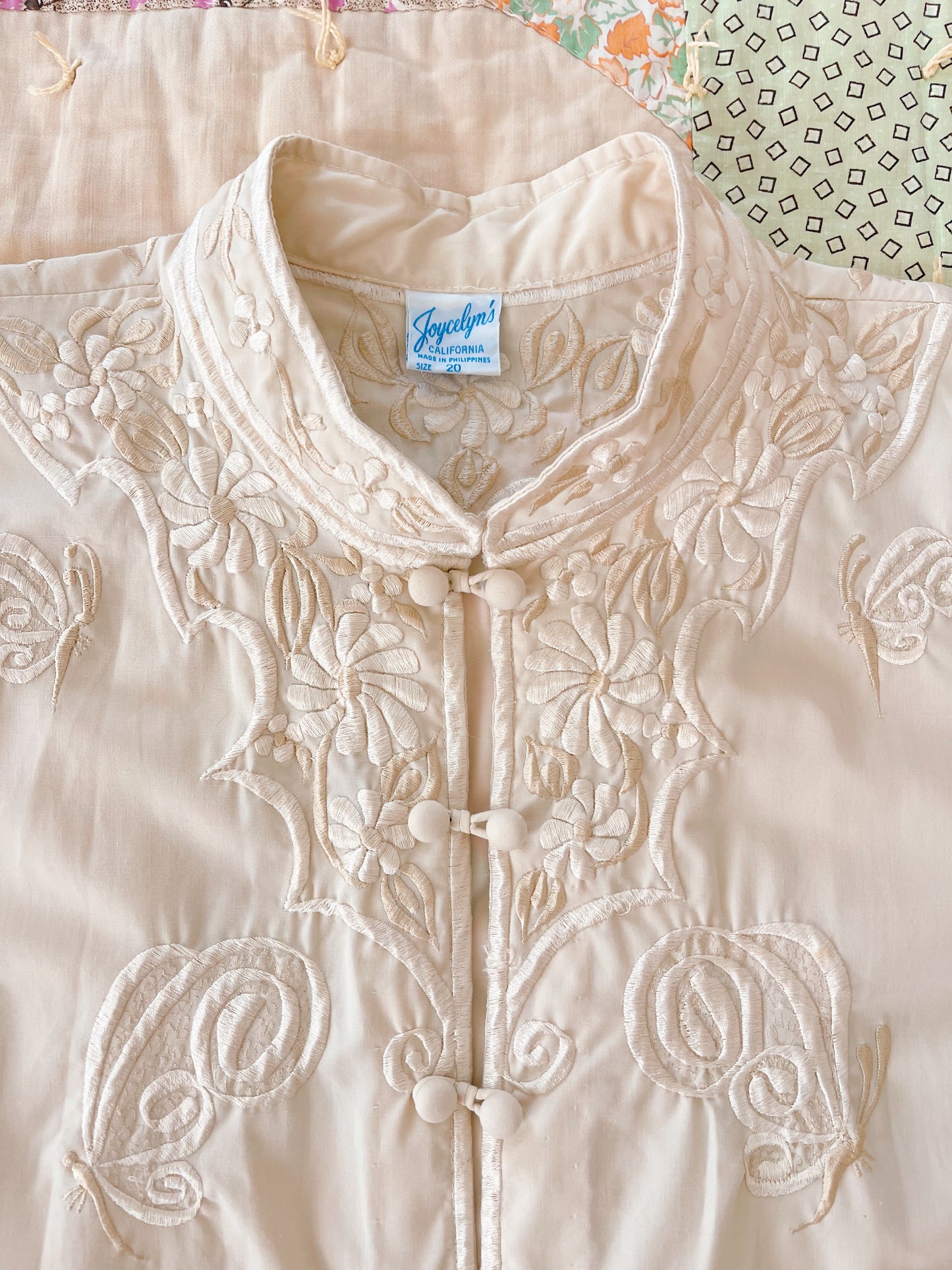 Vintage Joycelyn’s Butterfly Mandarin Jacket