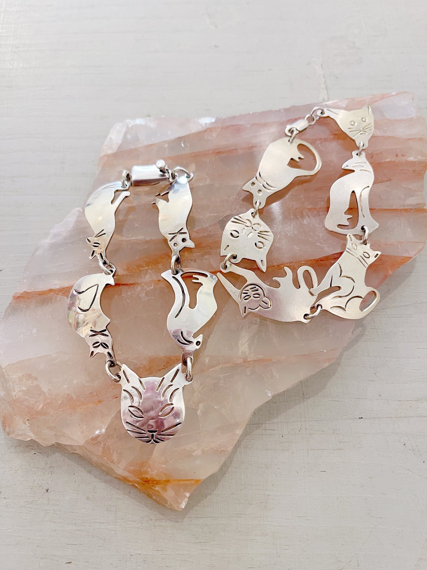 1990‘s Cats Sterling Silver Bracelet