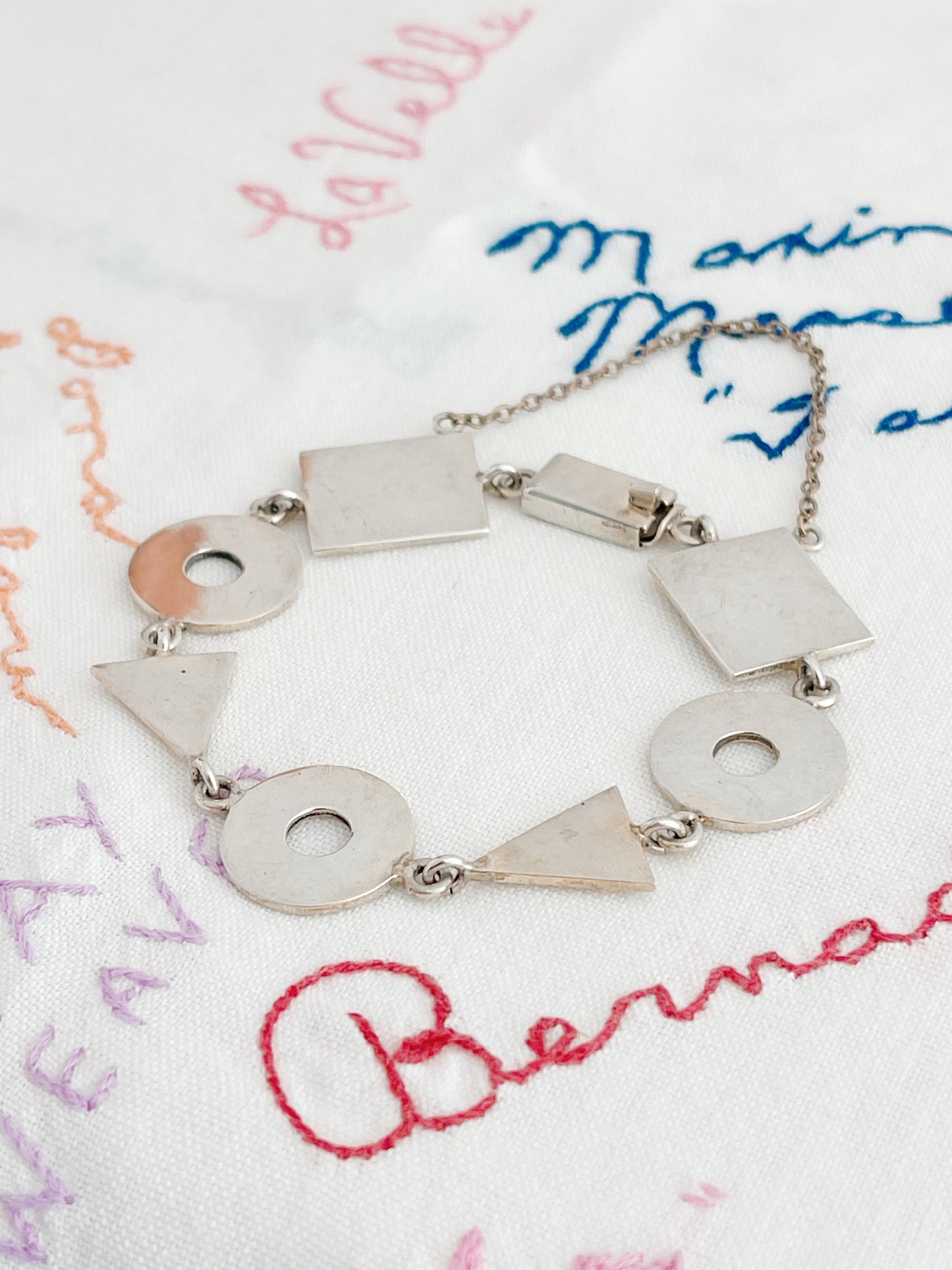 Vintage Artisan Hand Crafted Silver Bracelet