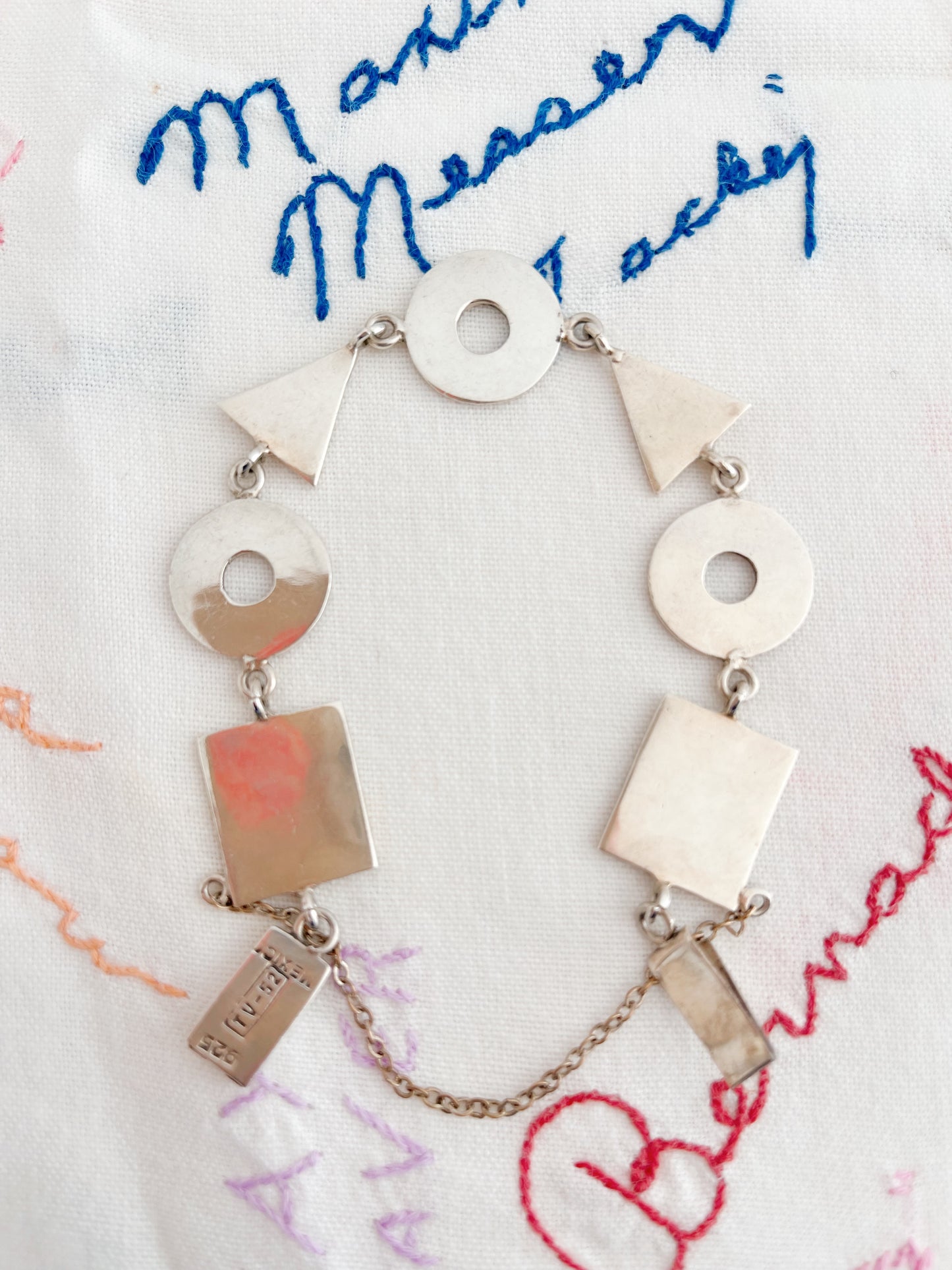 Vintage Artisan Hand Crafted Silver Bracelet