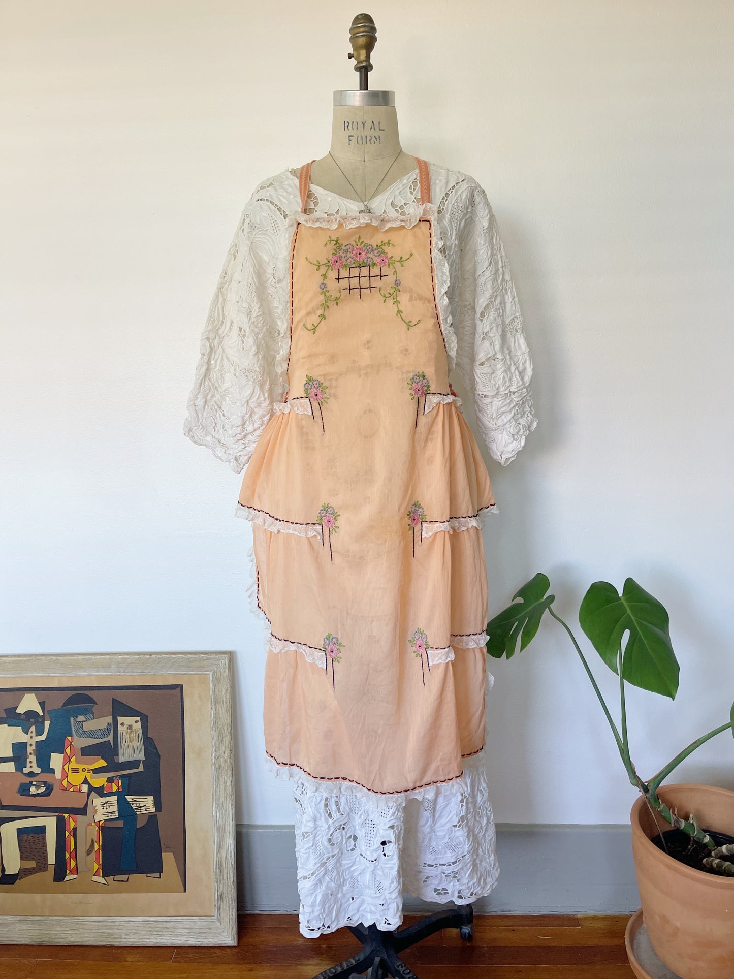 Vintage Embroidered Apron
