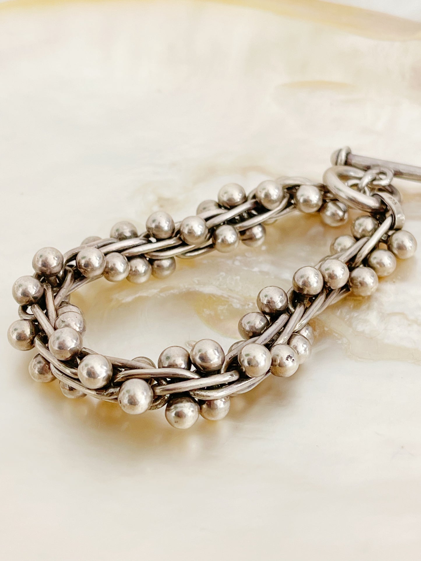 Vintage D.N.A.Motif Silver Bracelet.