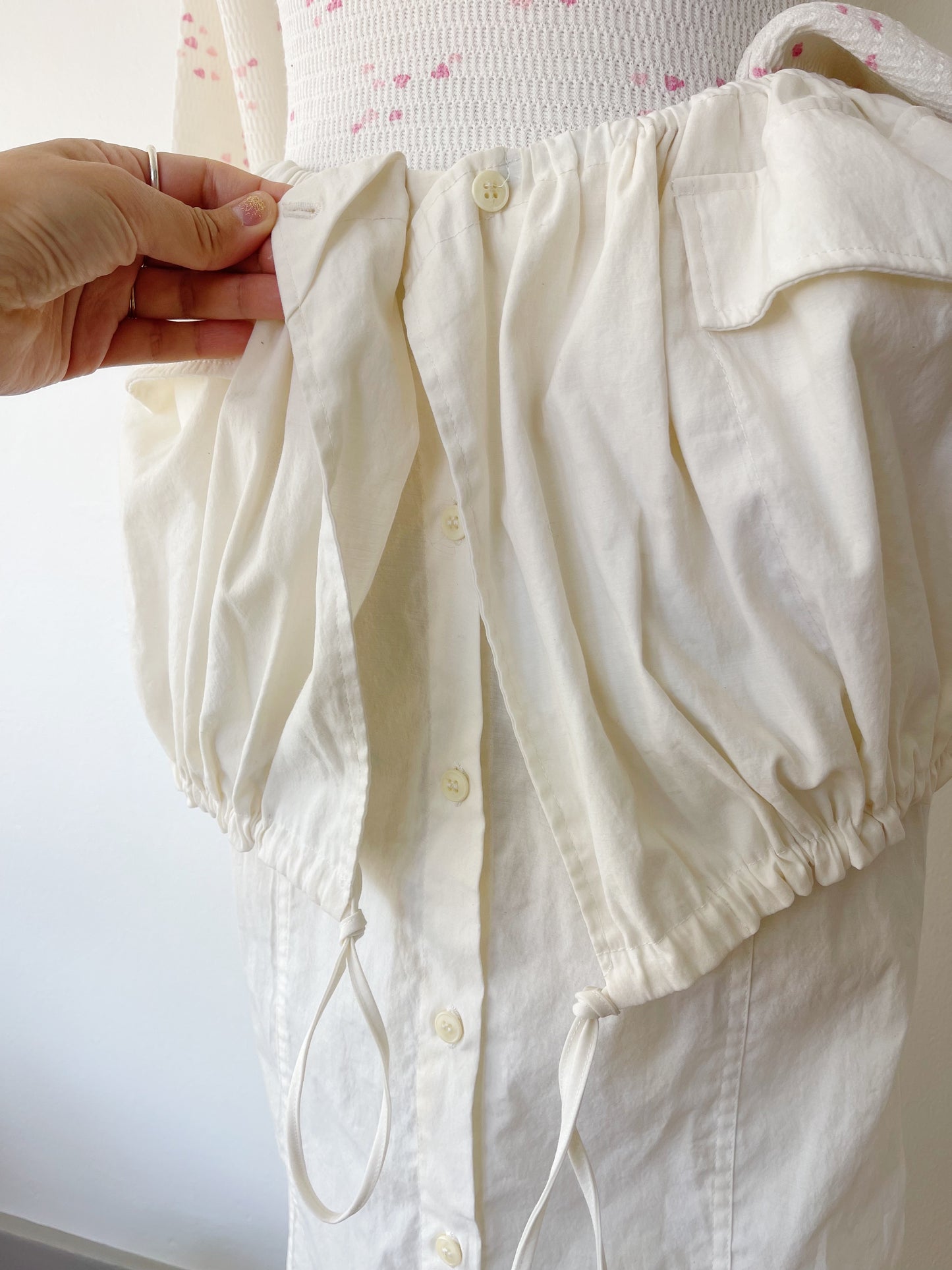 JACQUEMUS White Long Skirt