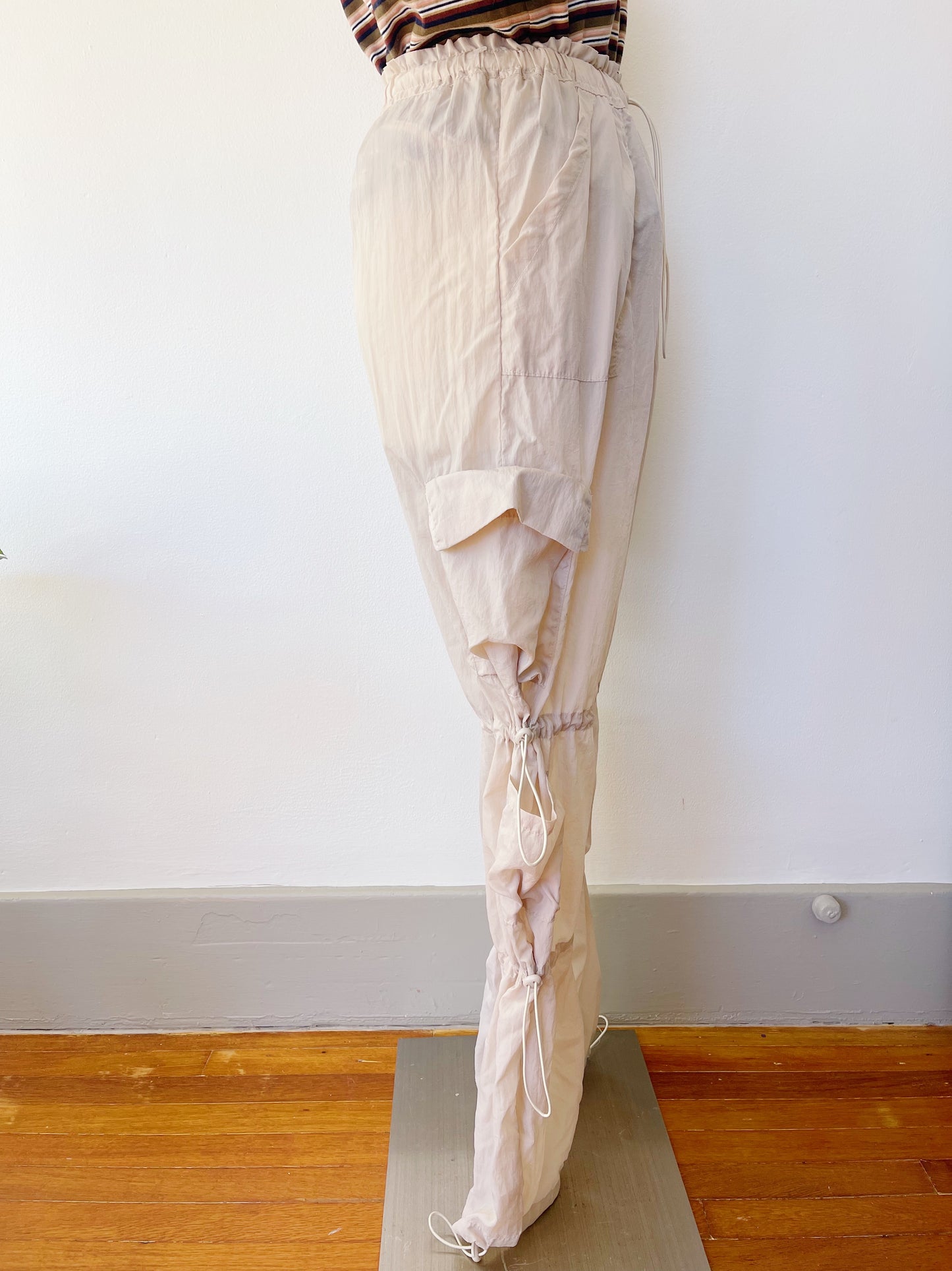 Off-White Colored Nylon Pants