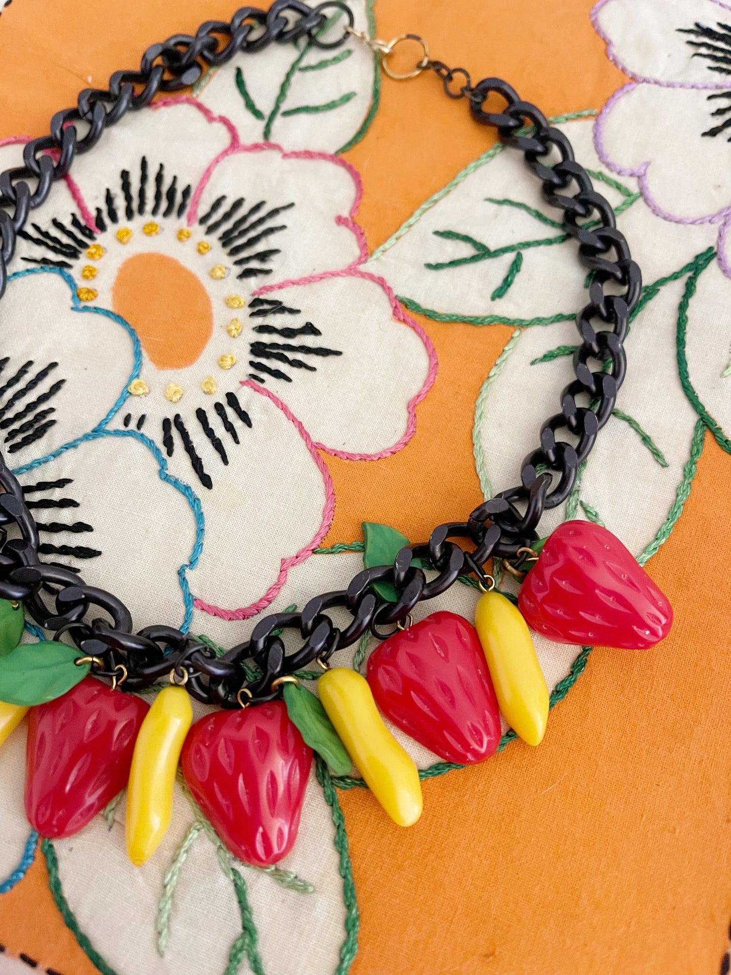 Vintage 1970’s Fruit Necklace.