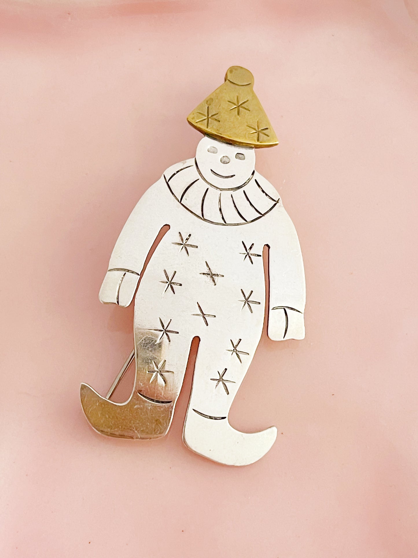 Vintage Snowman Pin & Pendant Top.