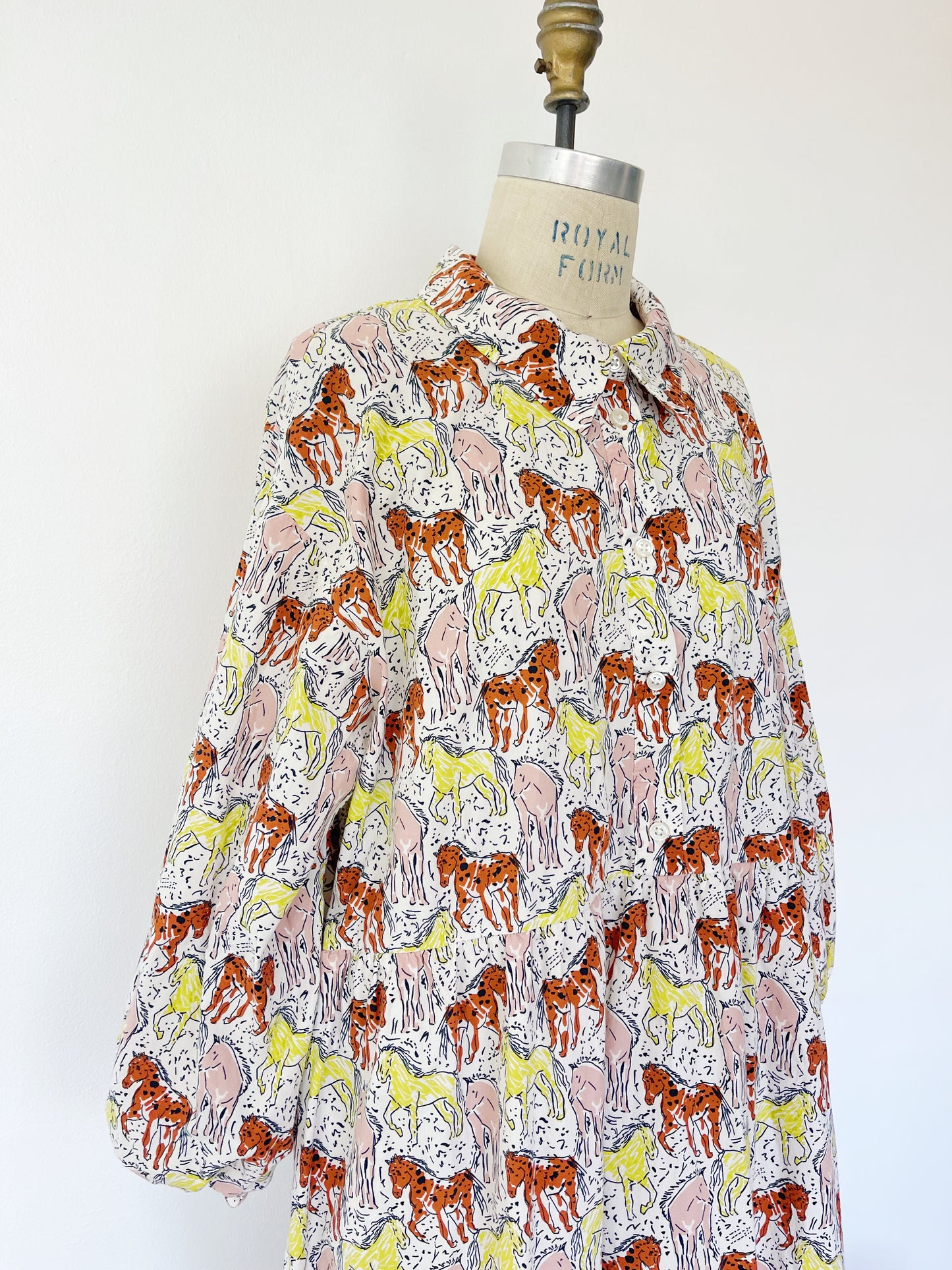 Many Horses Cotton Maxi Dress