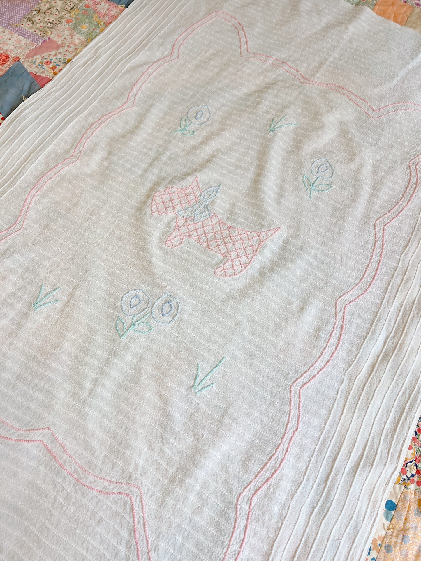 Vintage Chenille Fabric Sheets