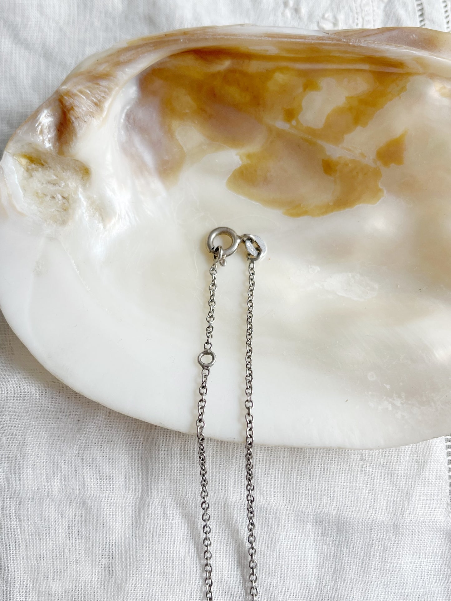 Vintage Mexican Silver Heart Necklace