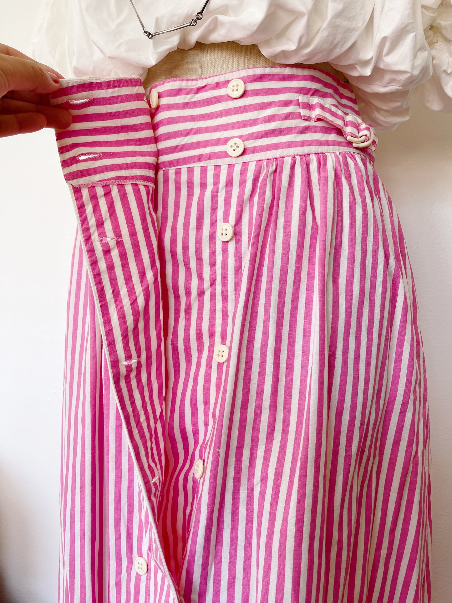 1980s Made in Germany Pink Striped Shirt