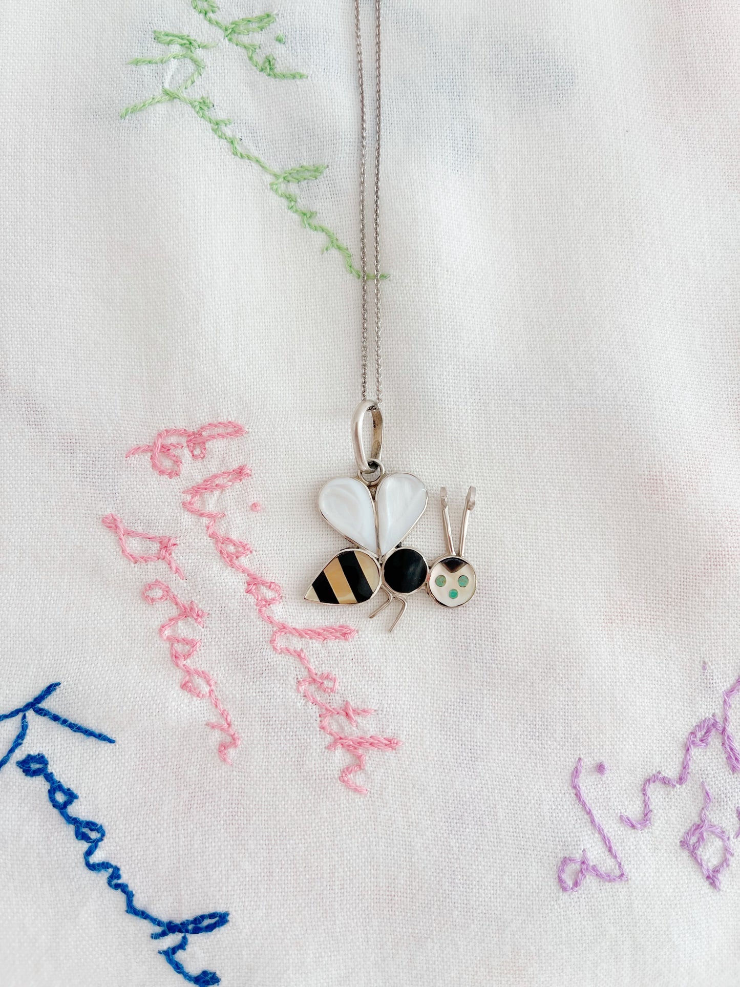 Zuni Honey Bee Inlay Necklace