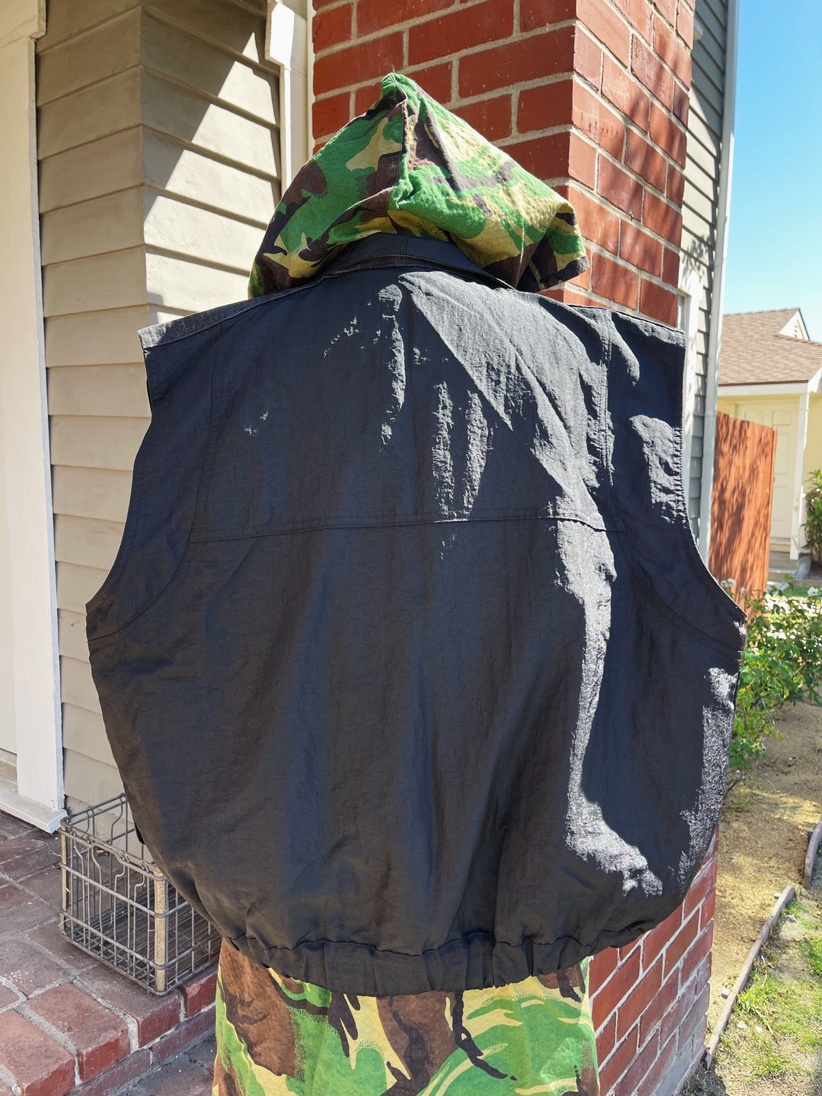 1980s Oversize Black Vest