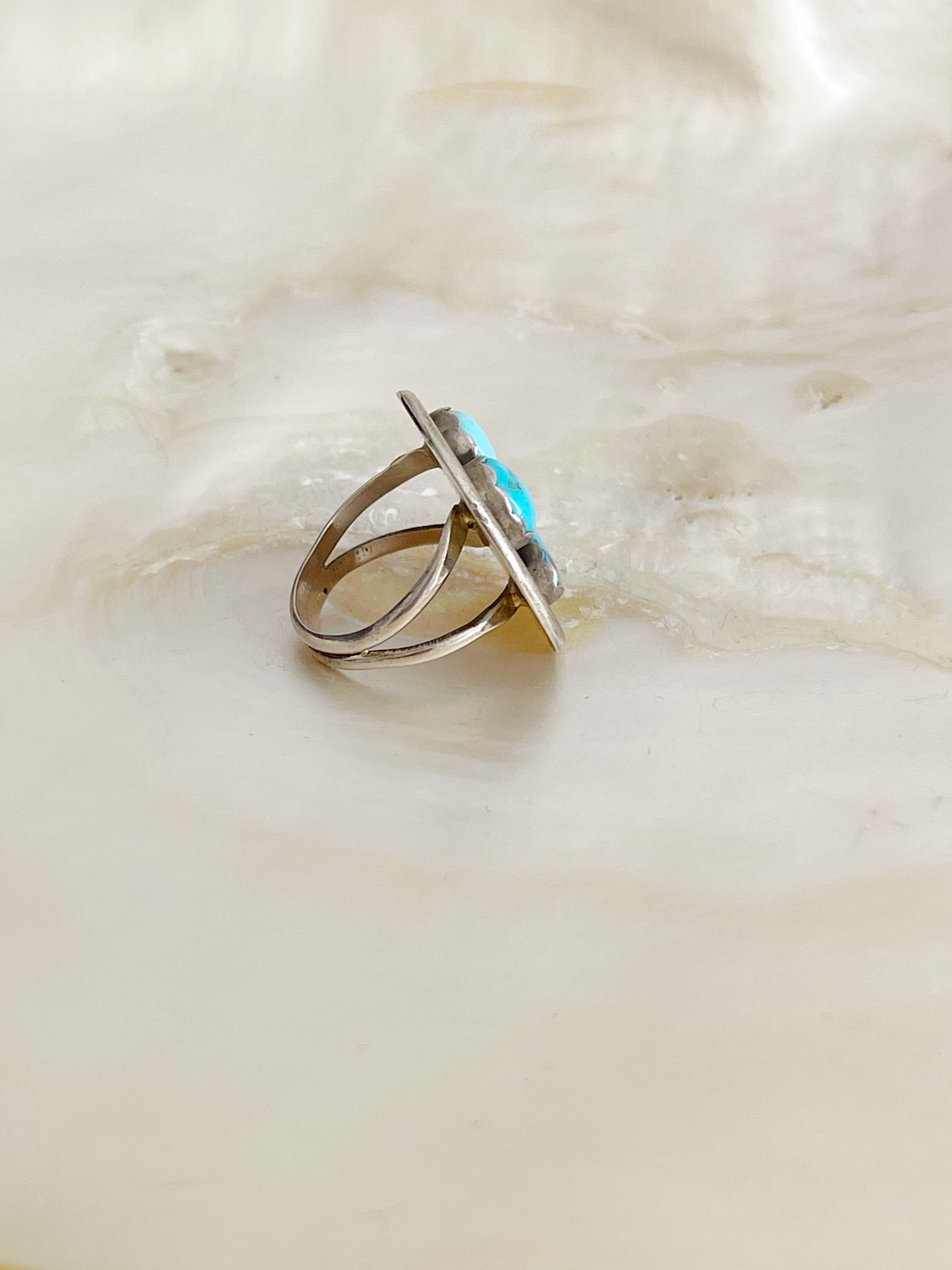 Navajo Fred Peters Smail Face Ring.