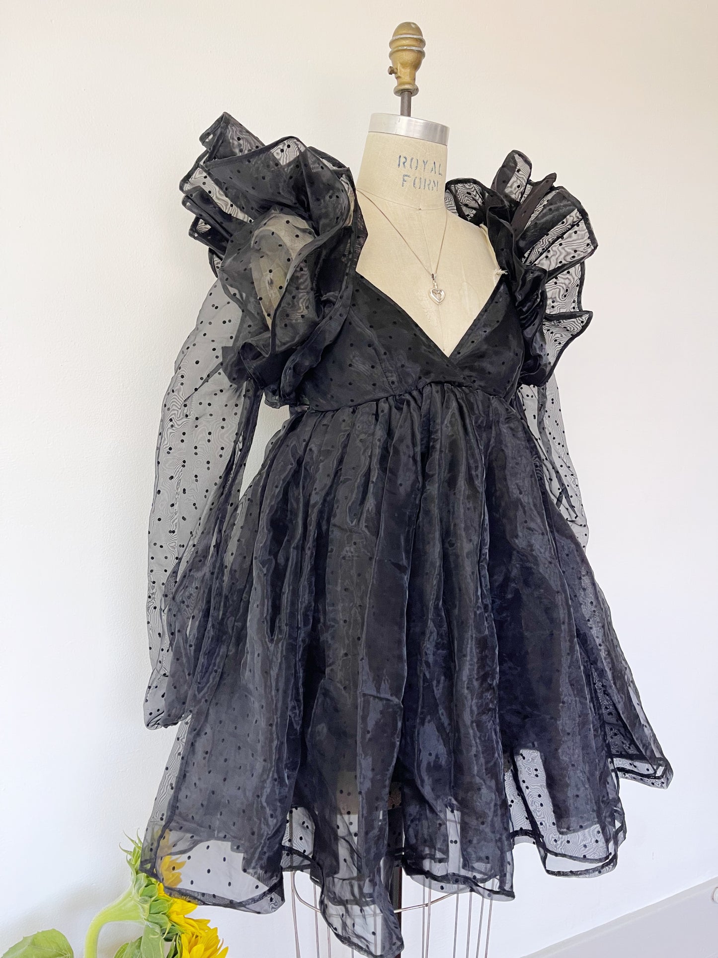 Black Dots Sheer Dress