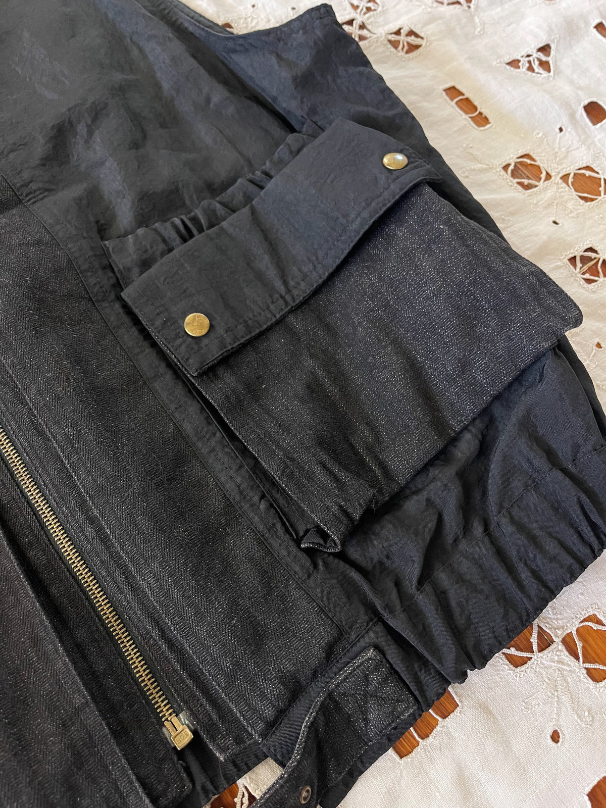 1980s Oversize Black Vest