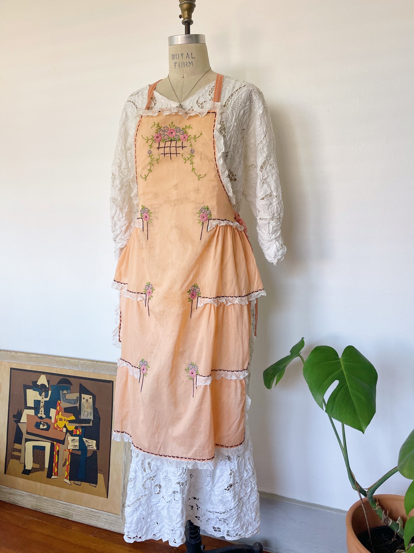 Vintage Embroidered Apron