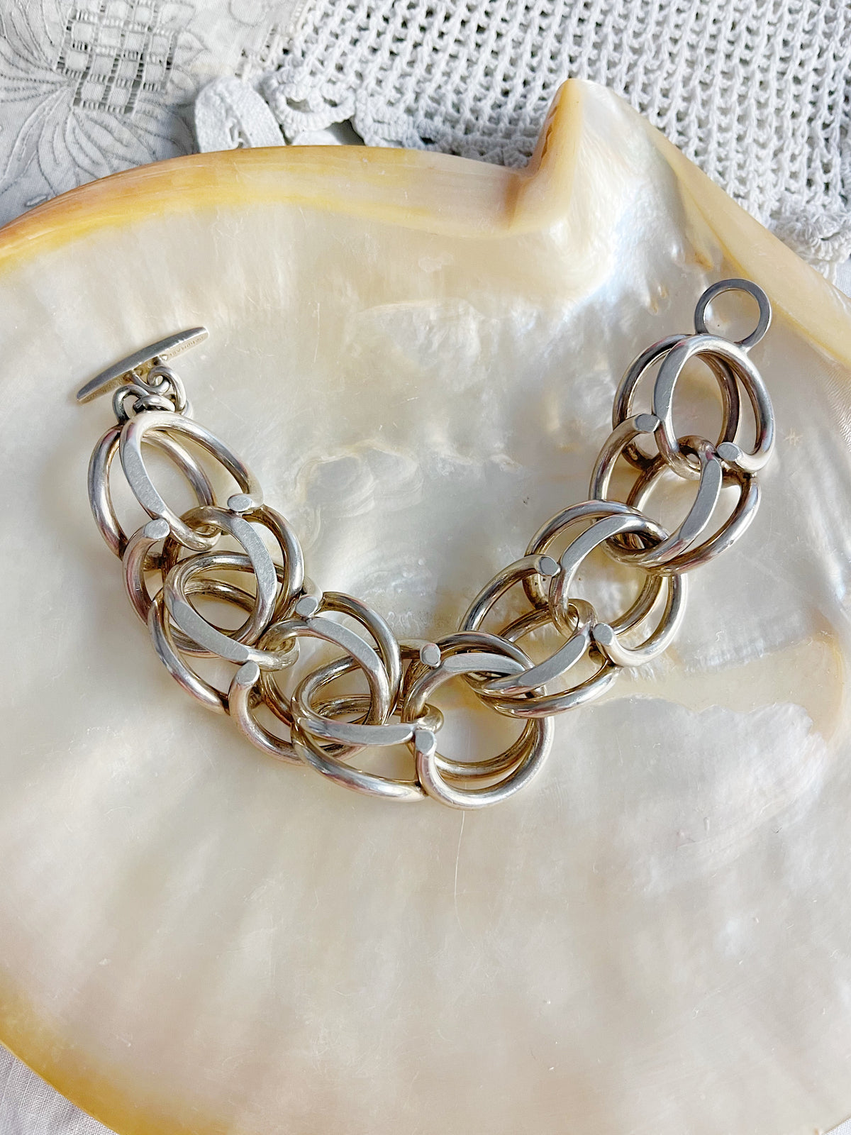 Vintage Handmade Denmark Silver Bracelet