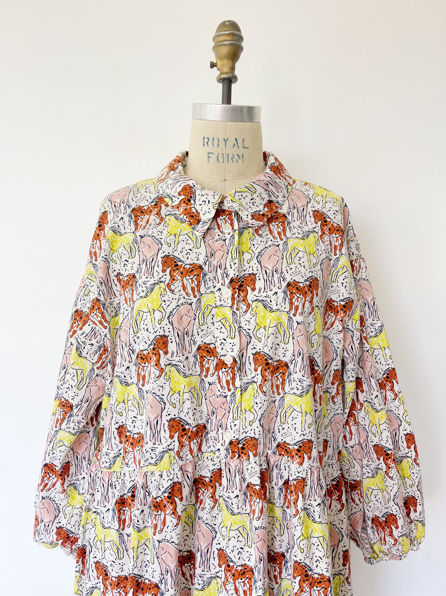 Many Horses Cotton Maxi Dress