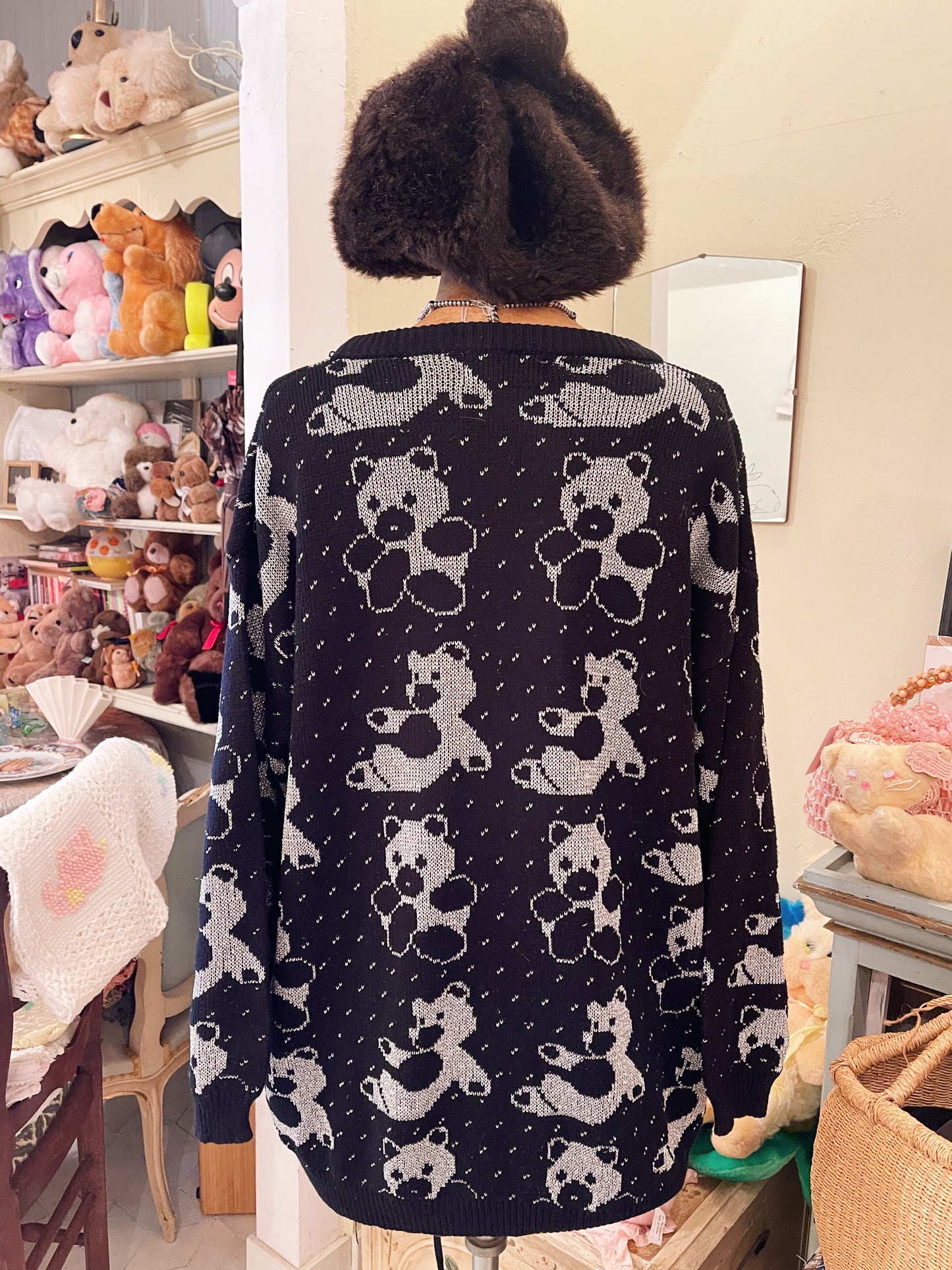 1980s Lame Bears Knit Sweater
