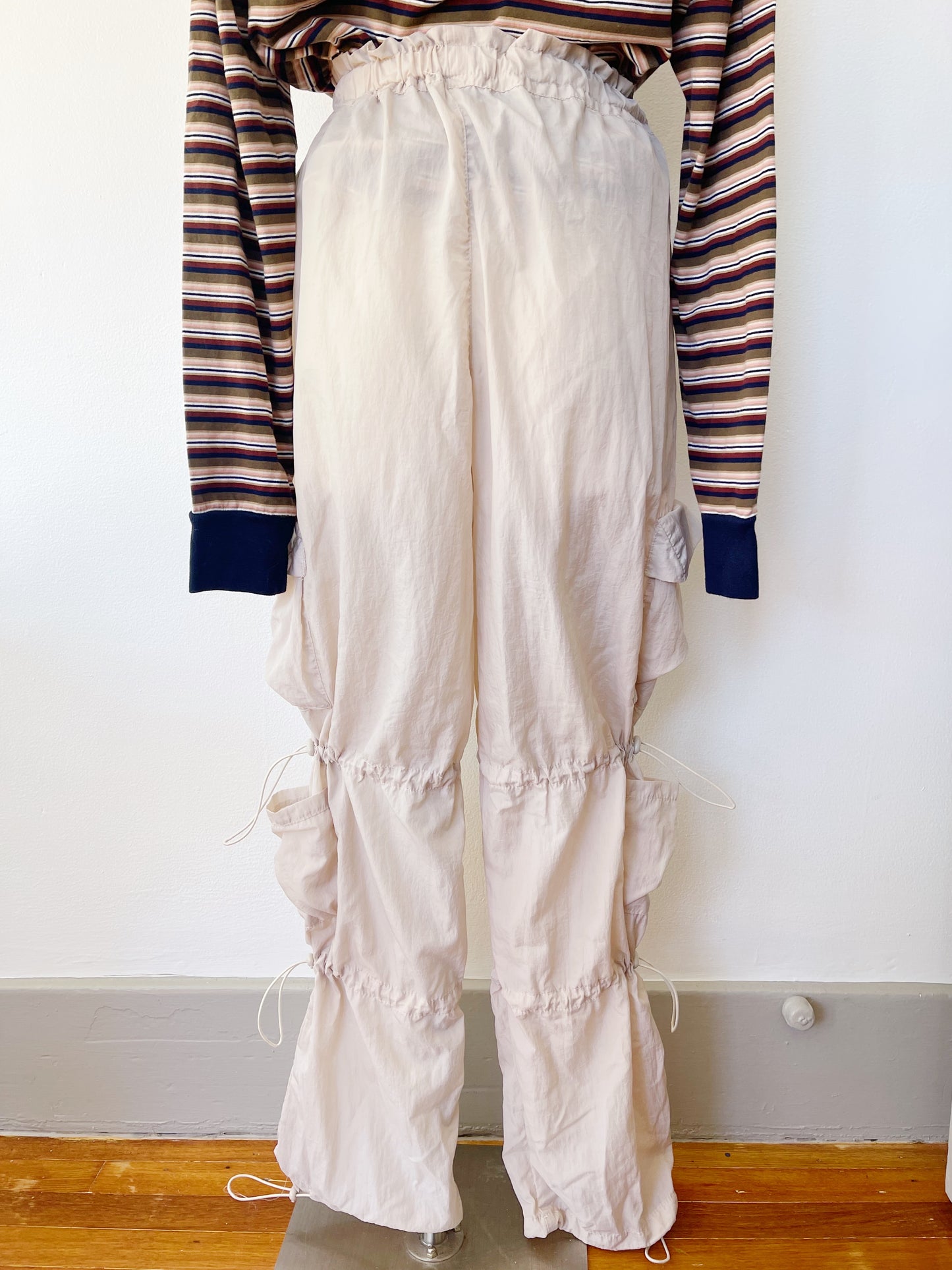 Off-White Colored Nylon Pants