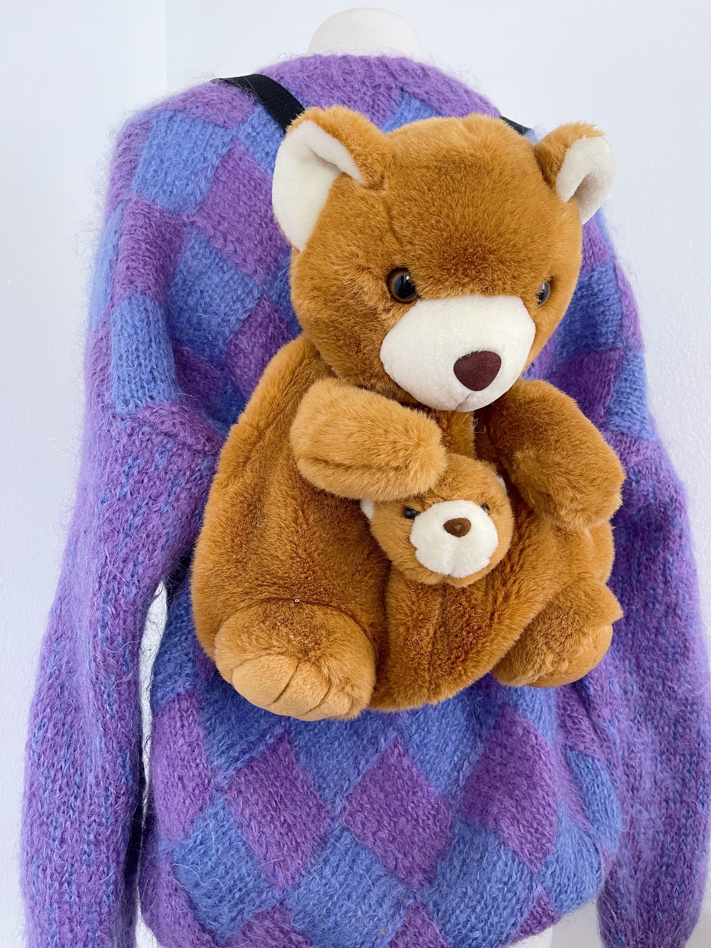 1990’s Hugging Bear Plush Backpack.