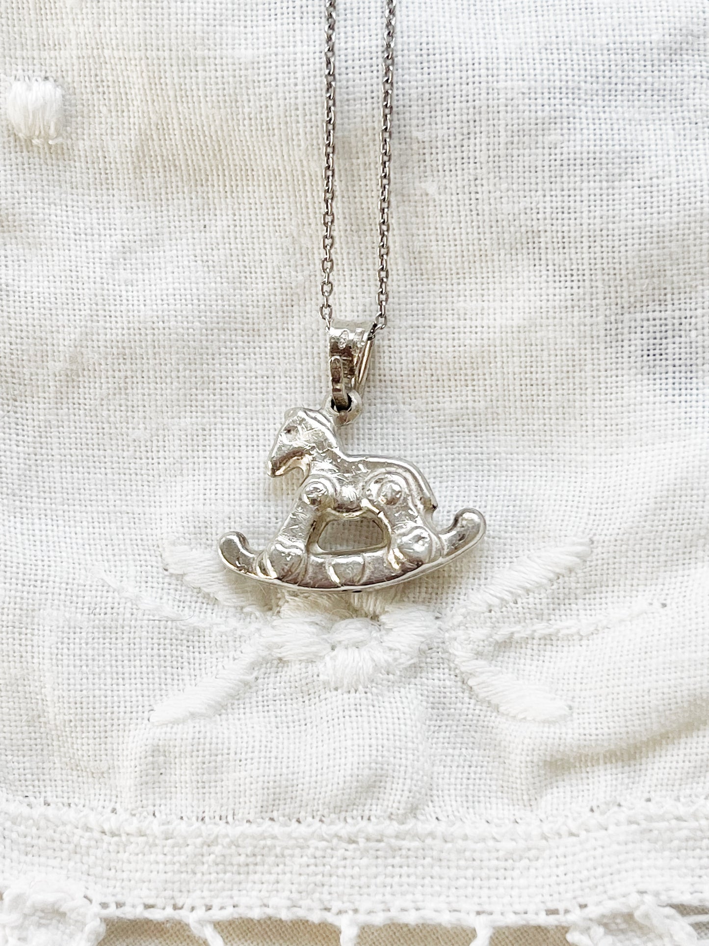 Vintage Nursery Silver Necklace