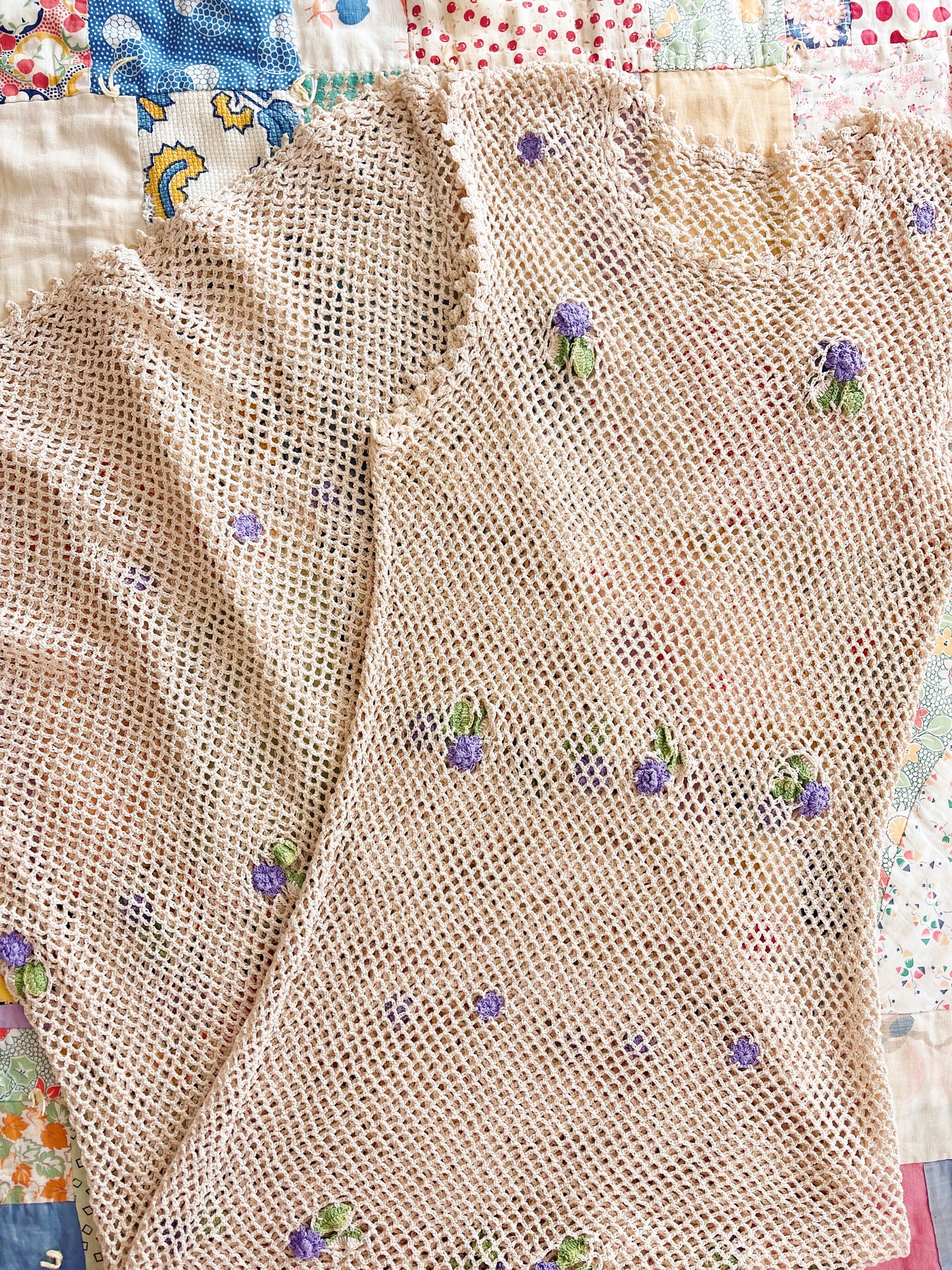 Vintage Crochet Long Dress