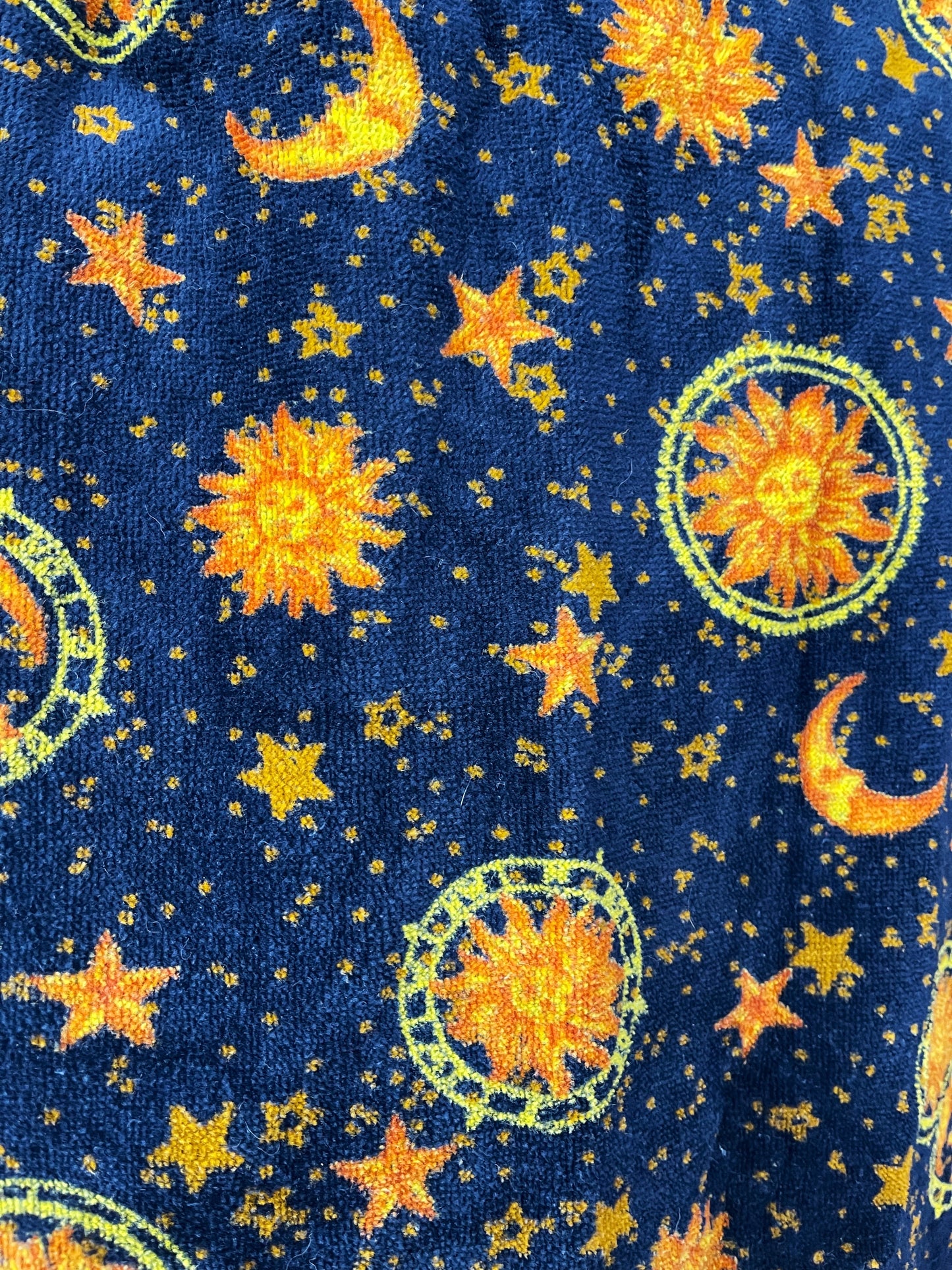 1990s Moon and Sun Cotton Long Robe