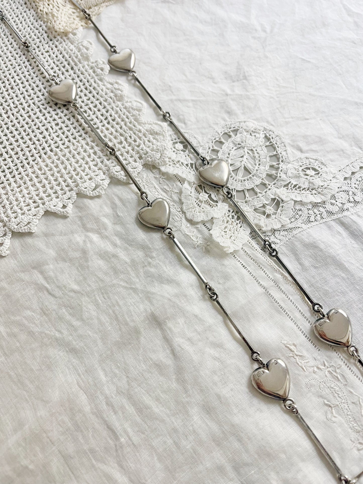 Vintage Avanti Silver Heart Necklace