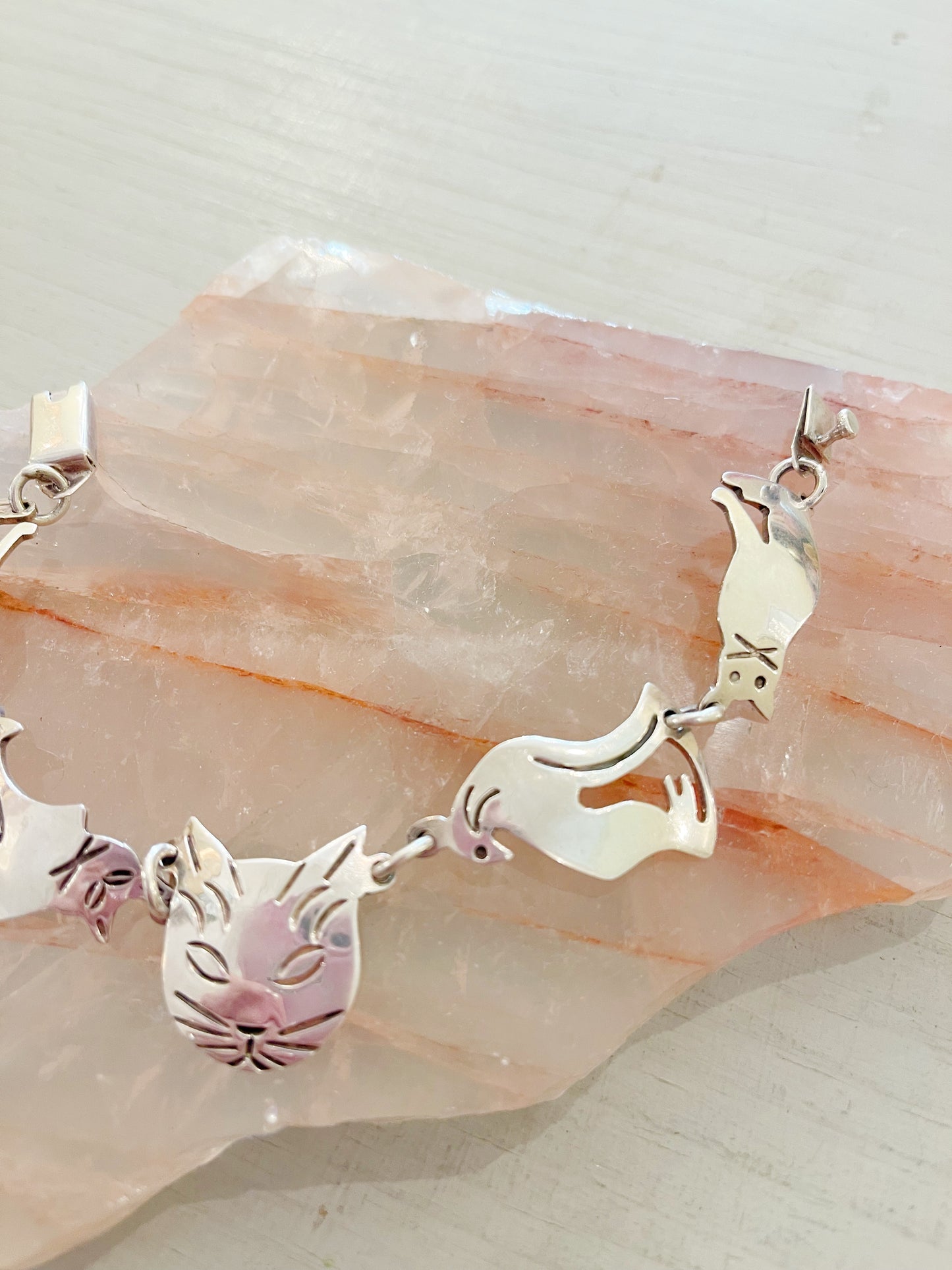 1990‘s Cats Sterling Silver Bracelet